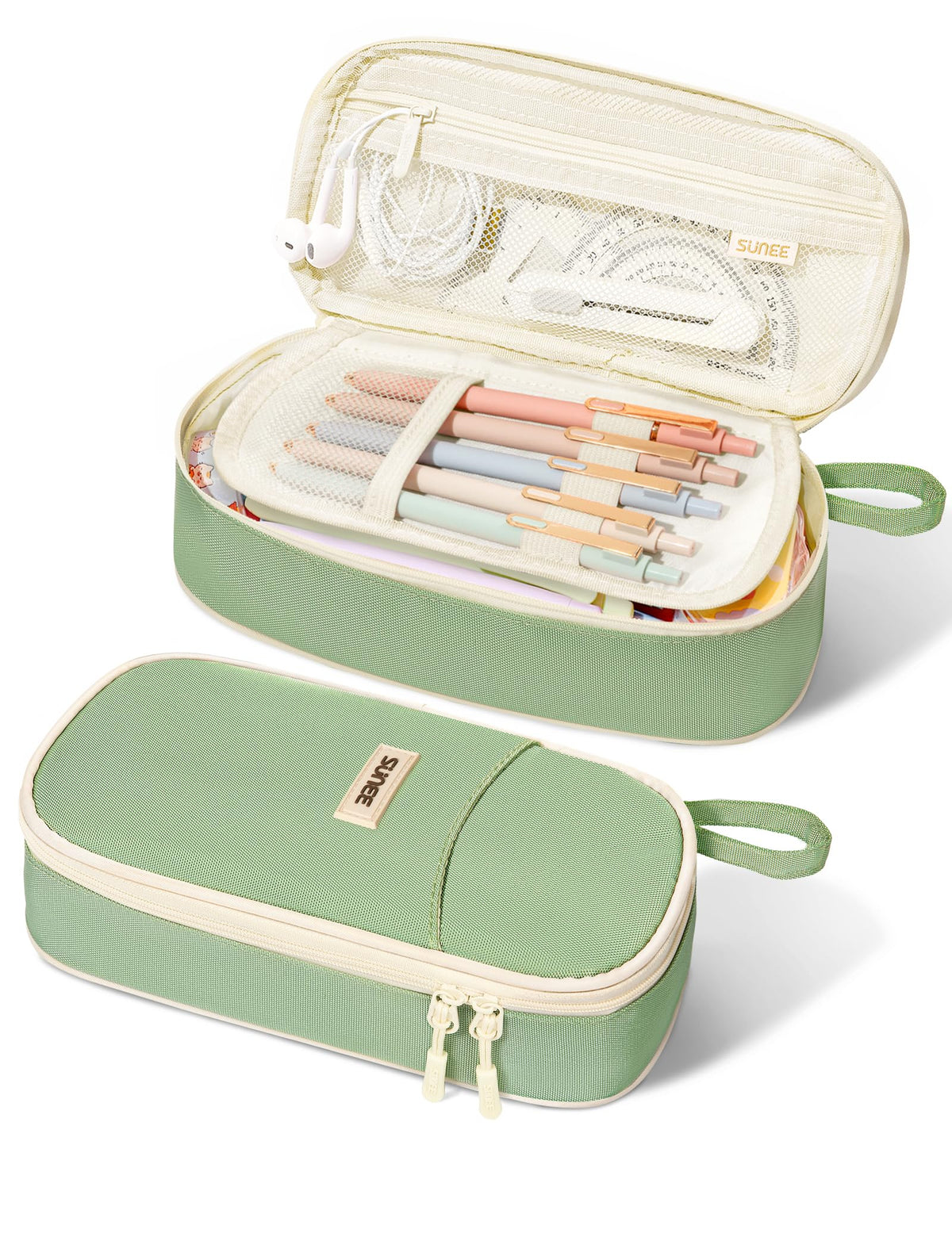 SUNEE Cute Pencil Case, Large Pencil Pouch, Aesthetic Big Pencil Bag with Zipper, Kawaii Stationery