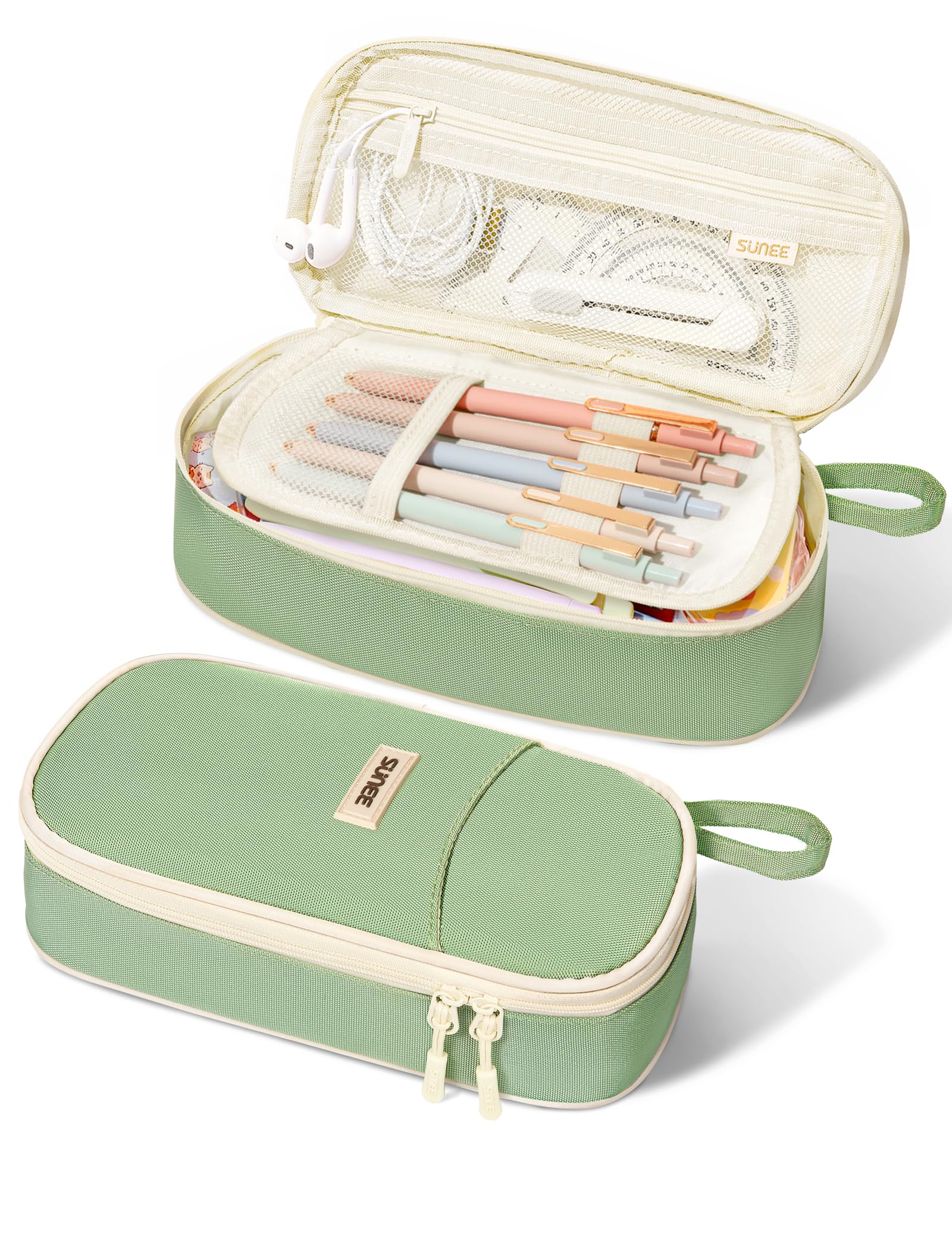 SUNEE Cute Pencil Case, Large Pencil Pouch, Aesthetic Big Pencil Bag with Zipper, Kawaii Stationery
