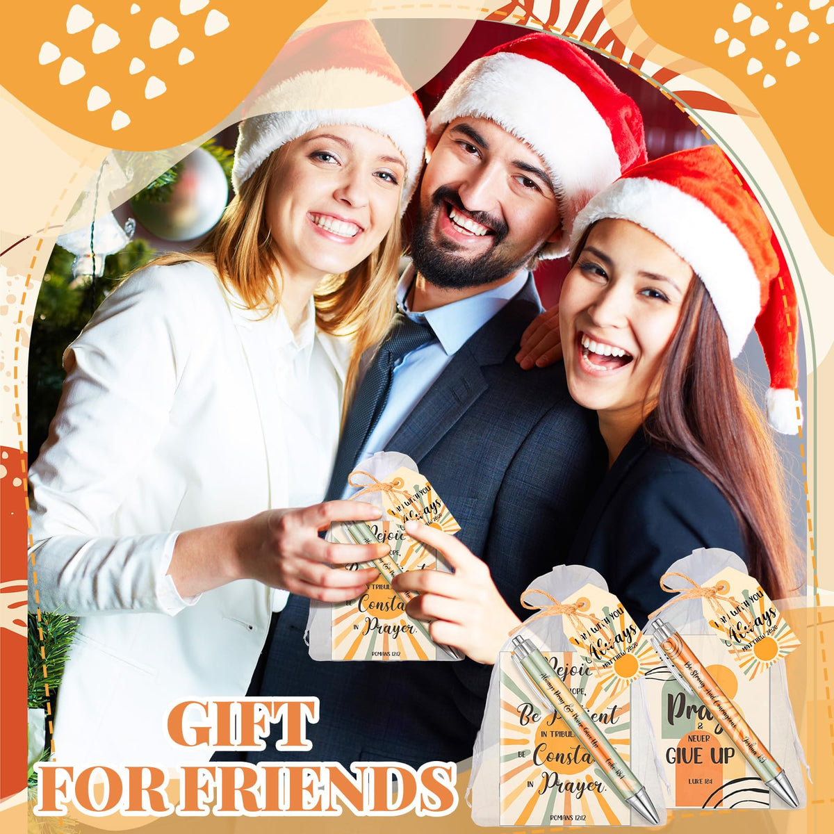 Qeeenar 200 Pcs Christian Gift Bulk Set Bible Verse, Boho Color, Bohemian