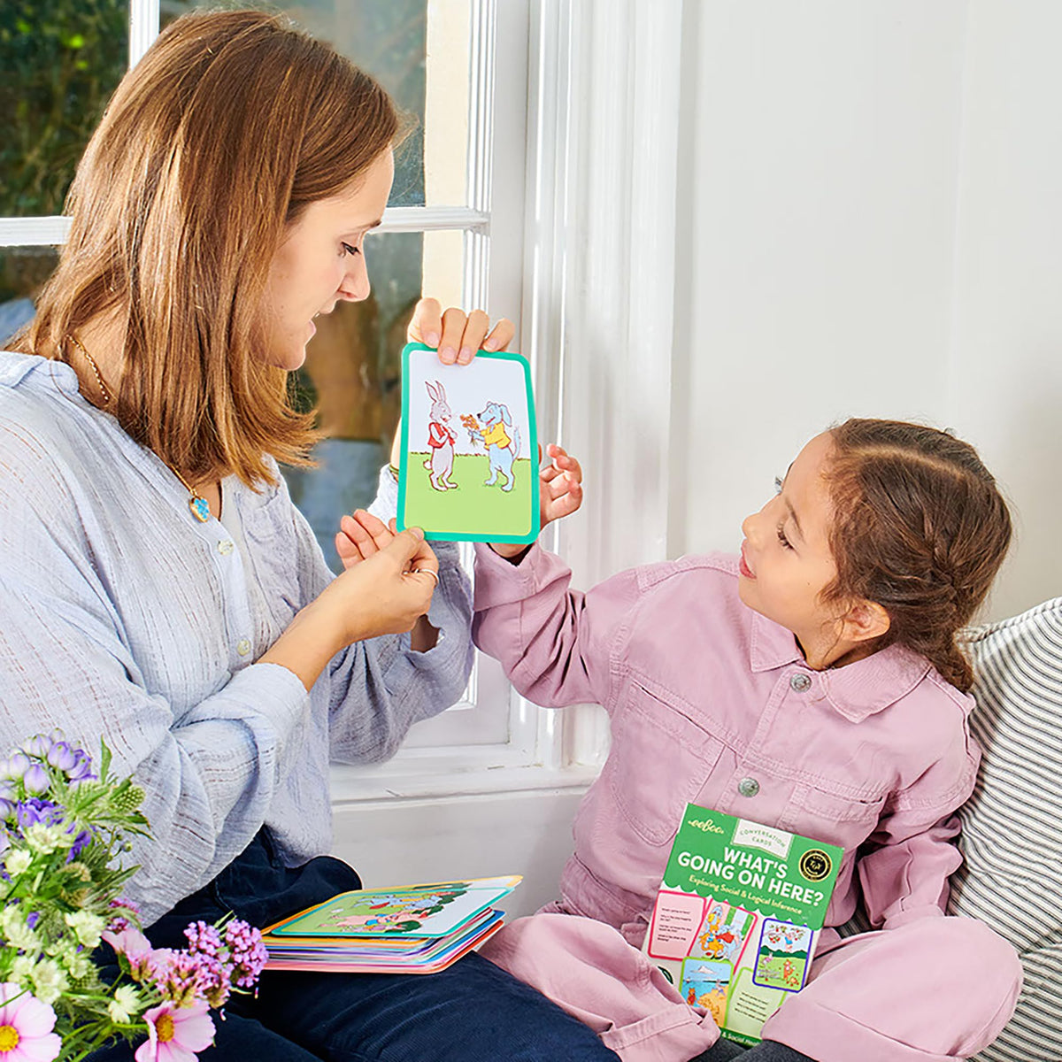 eeBoo: What's Going on Here - 50 Conversation Flashcards, Develops Empathy Through Friendly