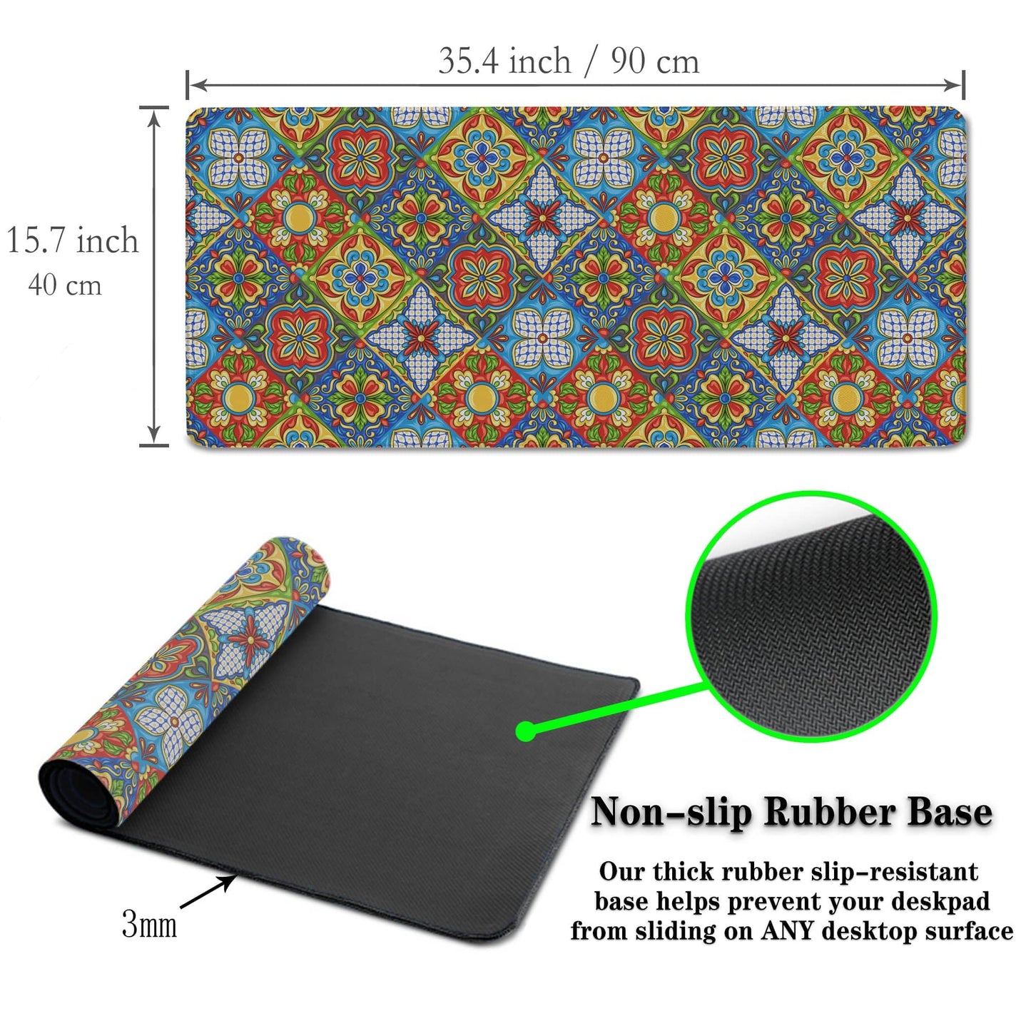 Samgula Extra Large Mouse Pads Gold Pad for Mouse Gaming Mousepad Computer Mat Large Mouse Mat