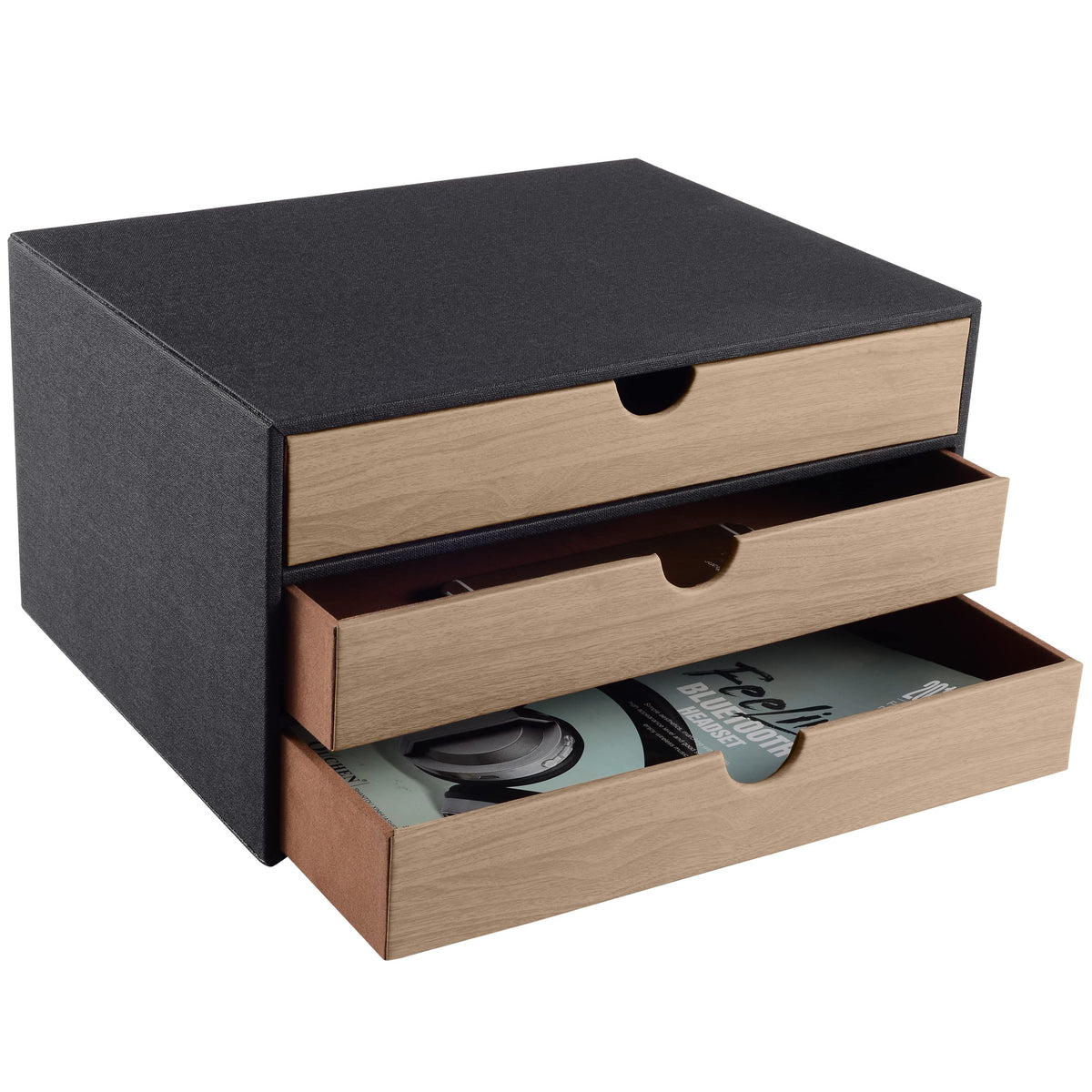 RHCSZ Fashion Multicolor Collocation Leather Desk Organizer File Cabinet Executive Office Supplies