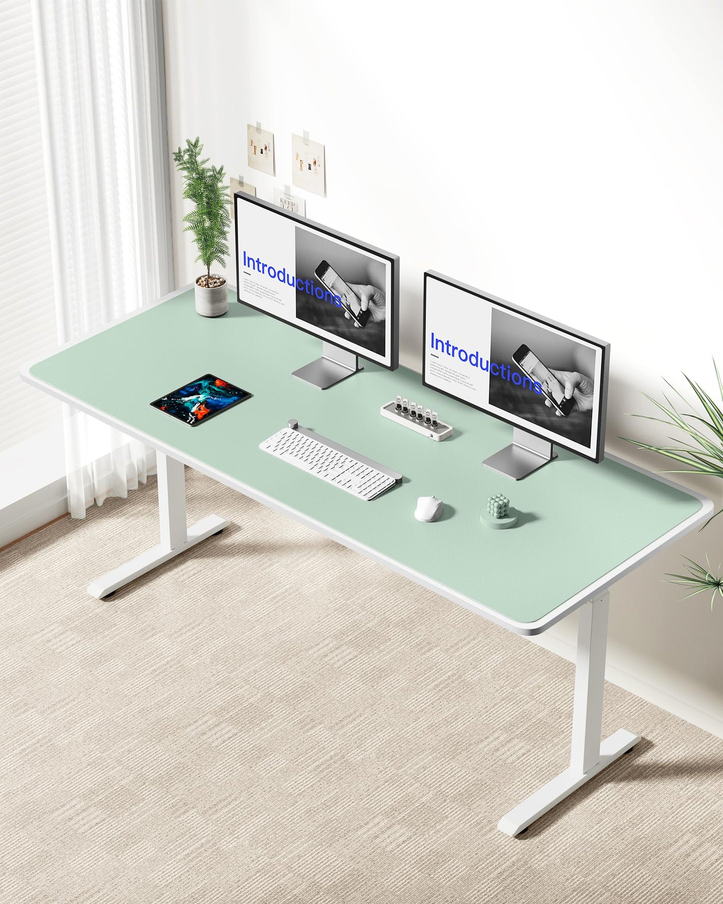 YSAGi Leather Desk Pad Protector, Office Desk Mat, Large Mouse Pad, Non-Slip PU Leather Desk
