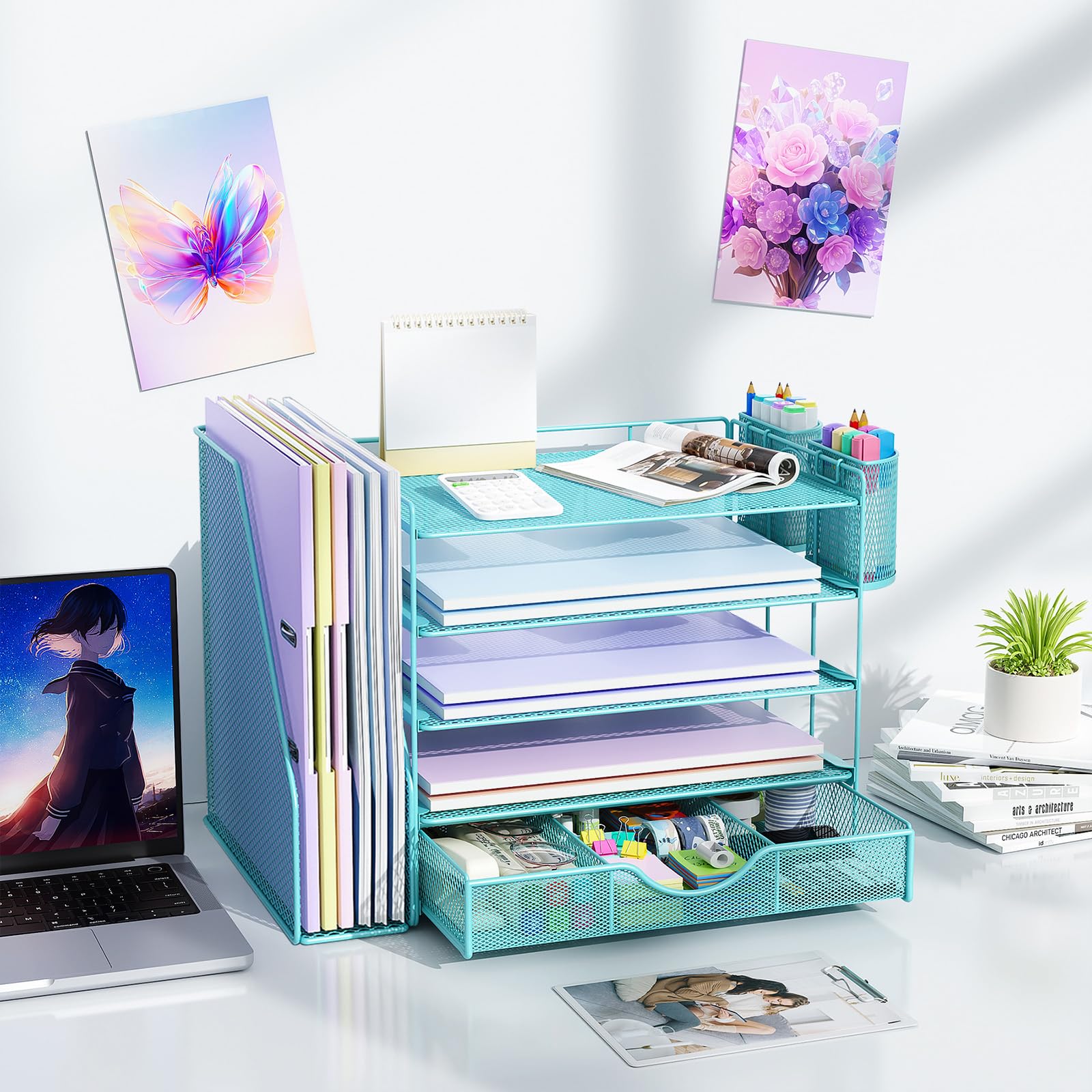 gianotter 5-Tier Desk Organizer with Drawers and File Holders