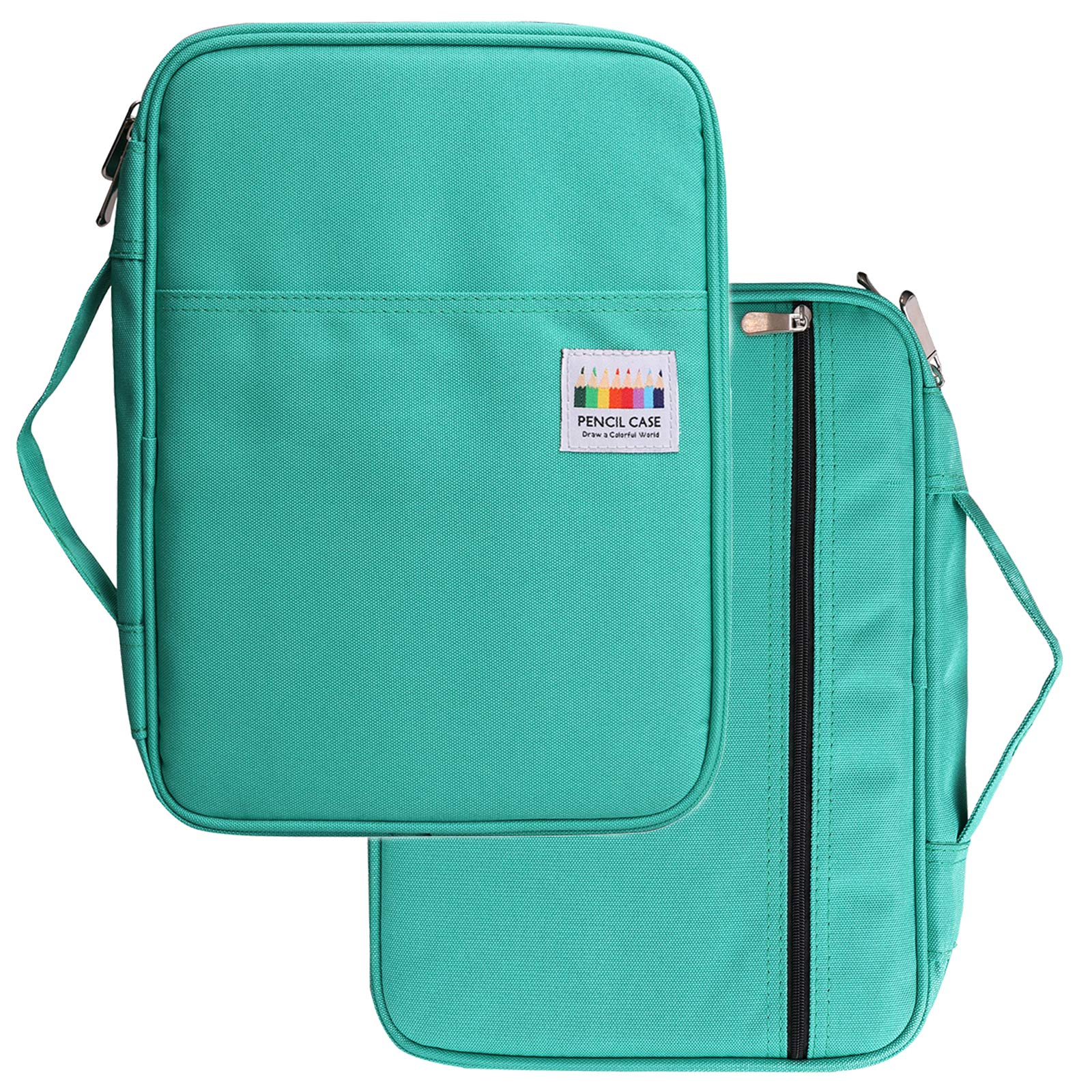 BOMKEE Pencil Case for Adults 220 Slots Colored Pencils Gel Pen Organizer Bag with Zipper for