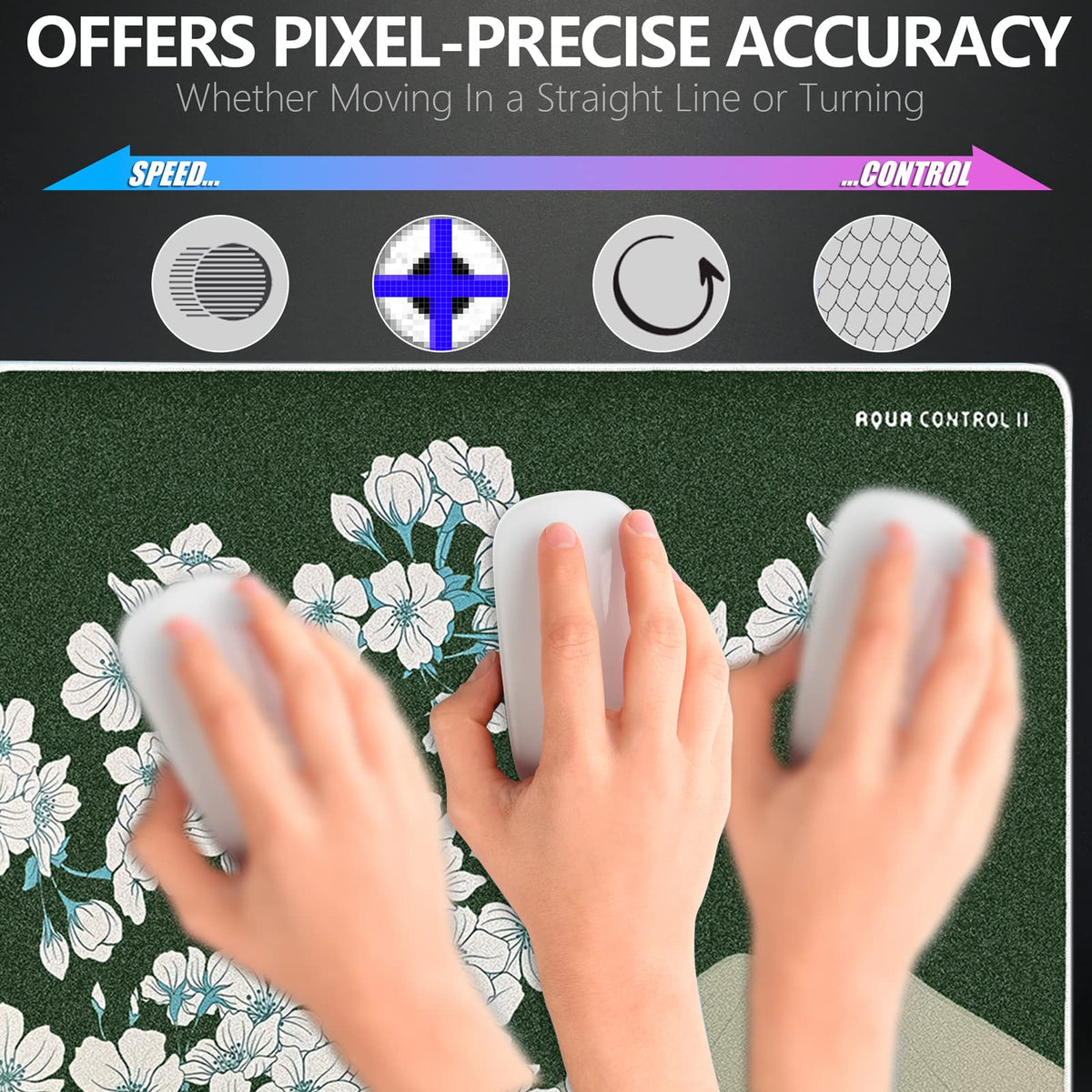 X-Raypad Aqua Control 2 Gaming Mouse Pad, Ultra-High Precision Mouse Pad with Perfect Speed and