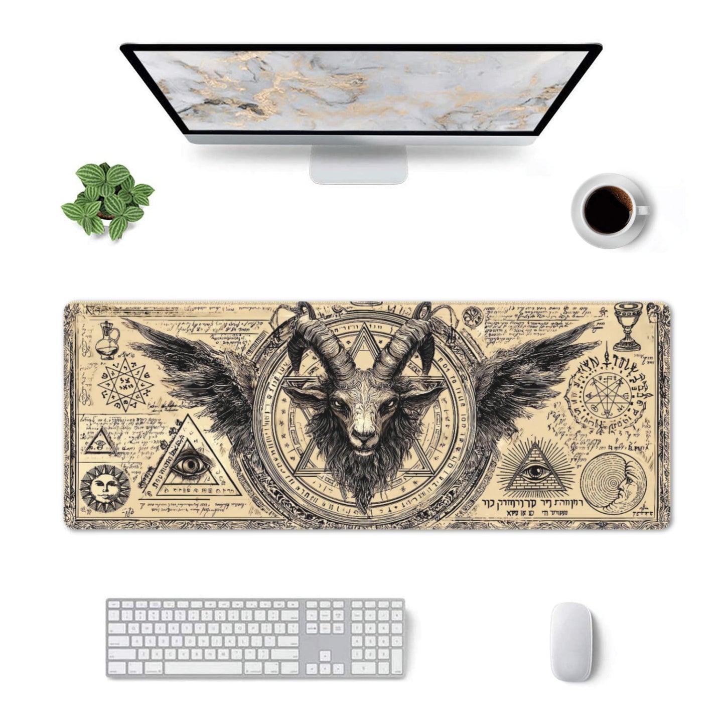 Skull Mouse Pad Extended Large Gaming Mouse Pad XL Stitched Edges for Gamer Home Office 31.5 X 11.8