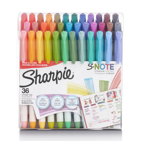 Sharpie S-Note Chisel Tip Pastel Markers & Highlighters, Assorted Colors Markers Set, Back to