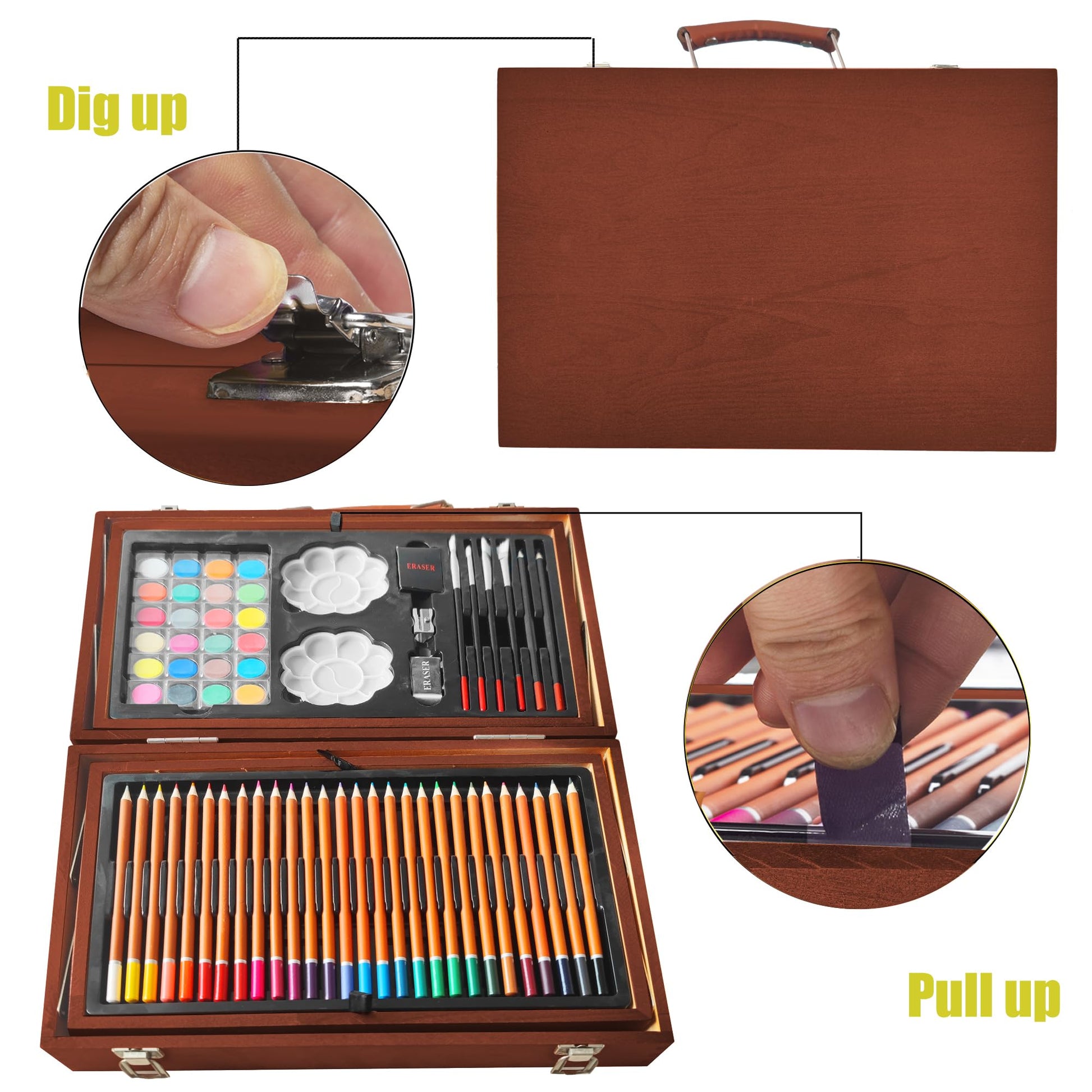 KINSPORY Art Sets, 139 Pack Painting Drawing Art Supplies Kit with 2 Sketch Pads, Deluxe Double