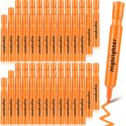 Qilery 72 Pack Tank Highlighters Bulk, Chisel Tip Markers,Orange