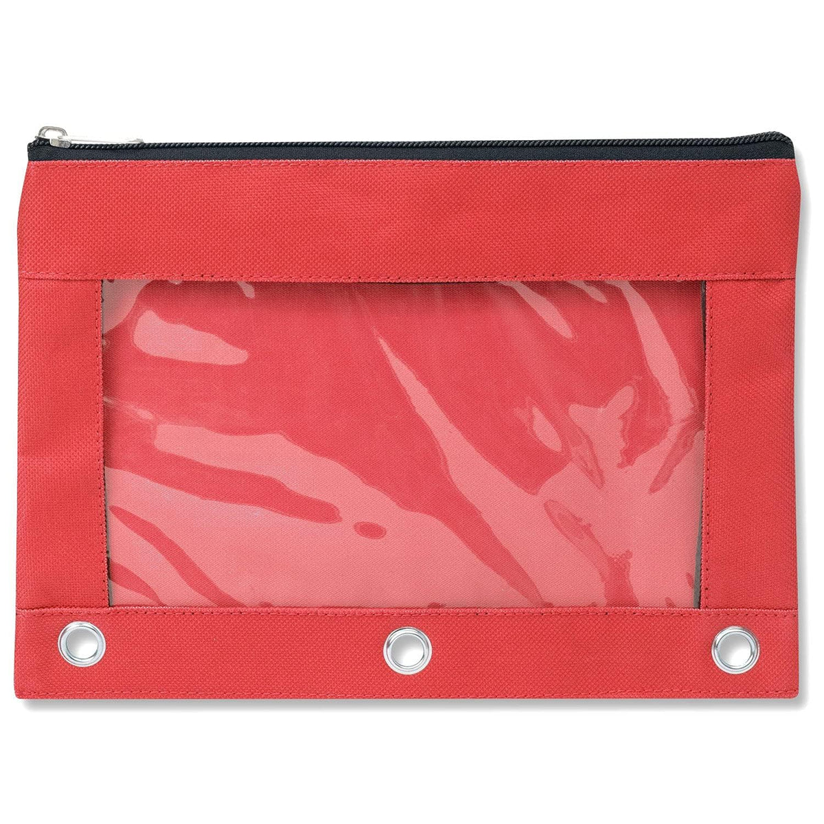 Trail maker 25 Pack Clear Pencil Pouch for 3 Ring Binder Bulk Pencil Pouch Bags for Binder with See