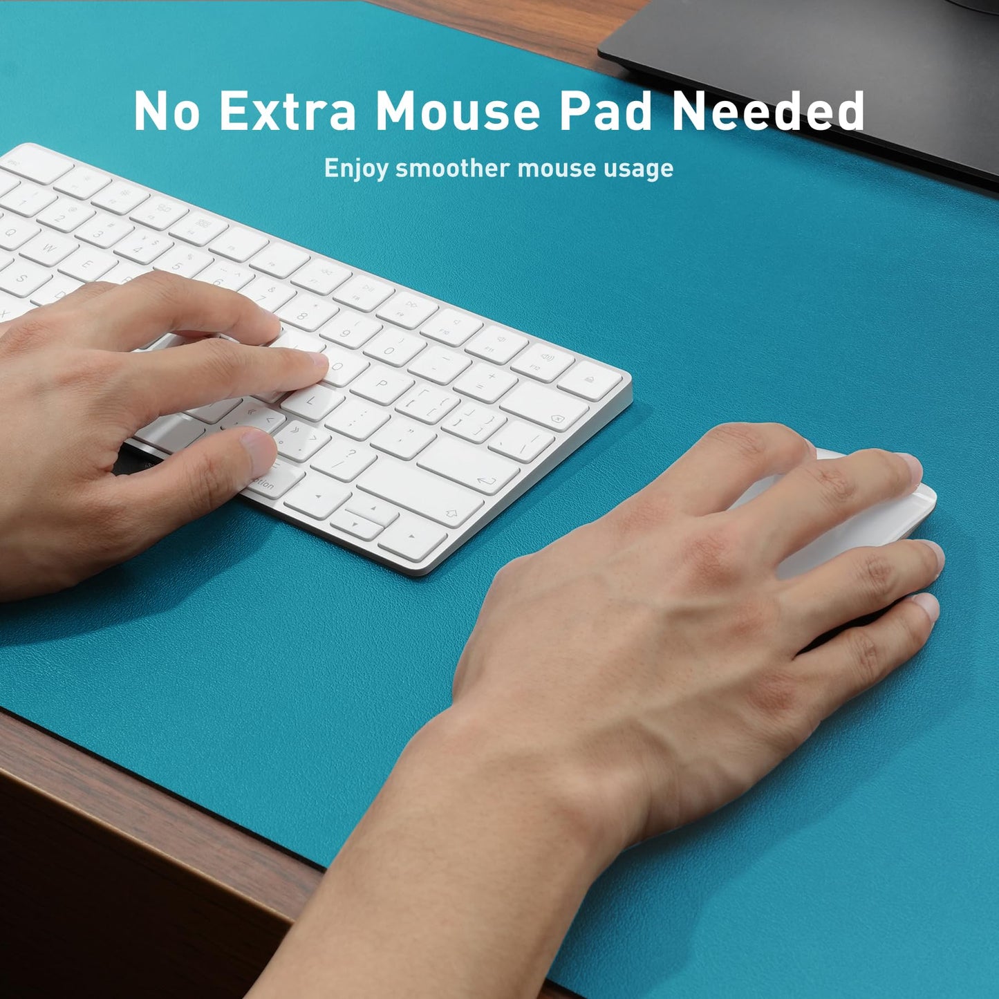 Aothia Leather Desk Pad Protector, Office Desk Mat, Large Mouse Pad, Non-Slip PU Leather Desk