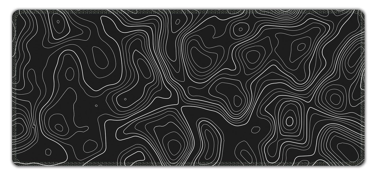 Meffort Inc Extra Large Extended Gaming Desk Mat Non-Slip Rubber Pads Stitched Edges Mouse Pad 35.4