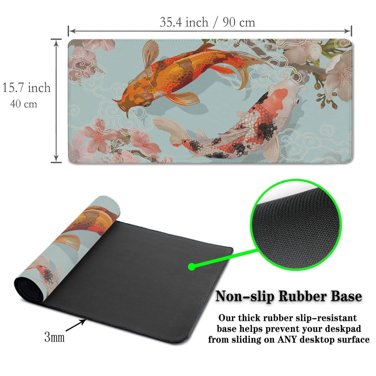 Samgula XXL Mouse Pad, Gaming Mousepads Desktop Mats, Extra Large Desk Pad Non-Slip Rubber Base