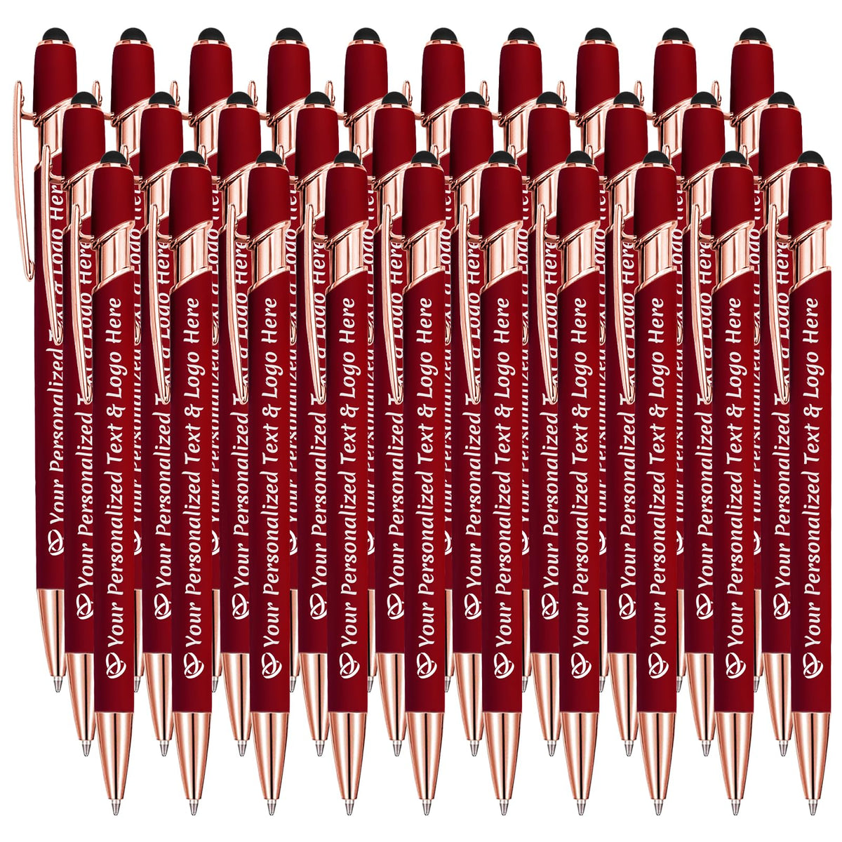 STREADVE Personalized Custom Pens 30 Engraved Writing Pen with Name Logo, Customized Promotional