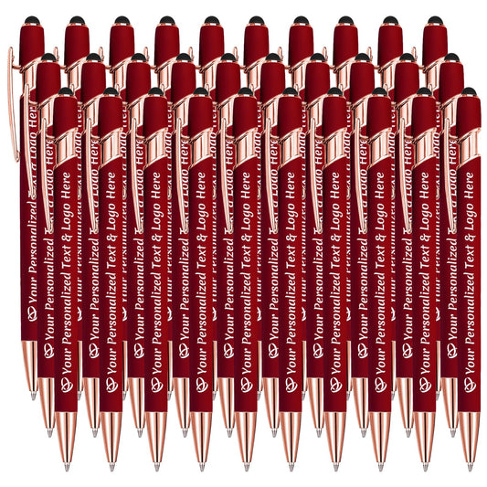 STREADVE Personalized Custom Pens 30 Engraved Writing Pen with Name Logo, Customized Promotional