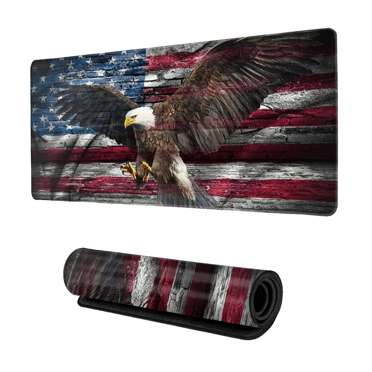 Patriotic Desk Mat,American Flag Gaming Mouse Pad,XXL Extended Mouse Pad Mat for