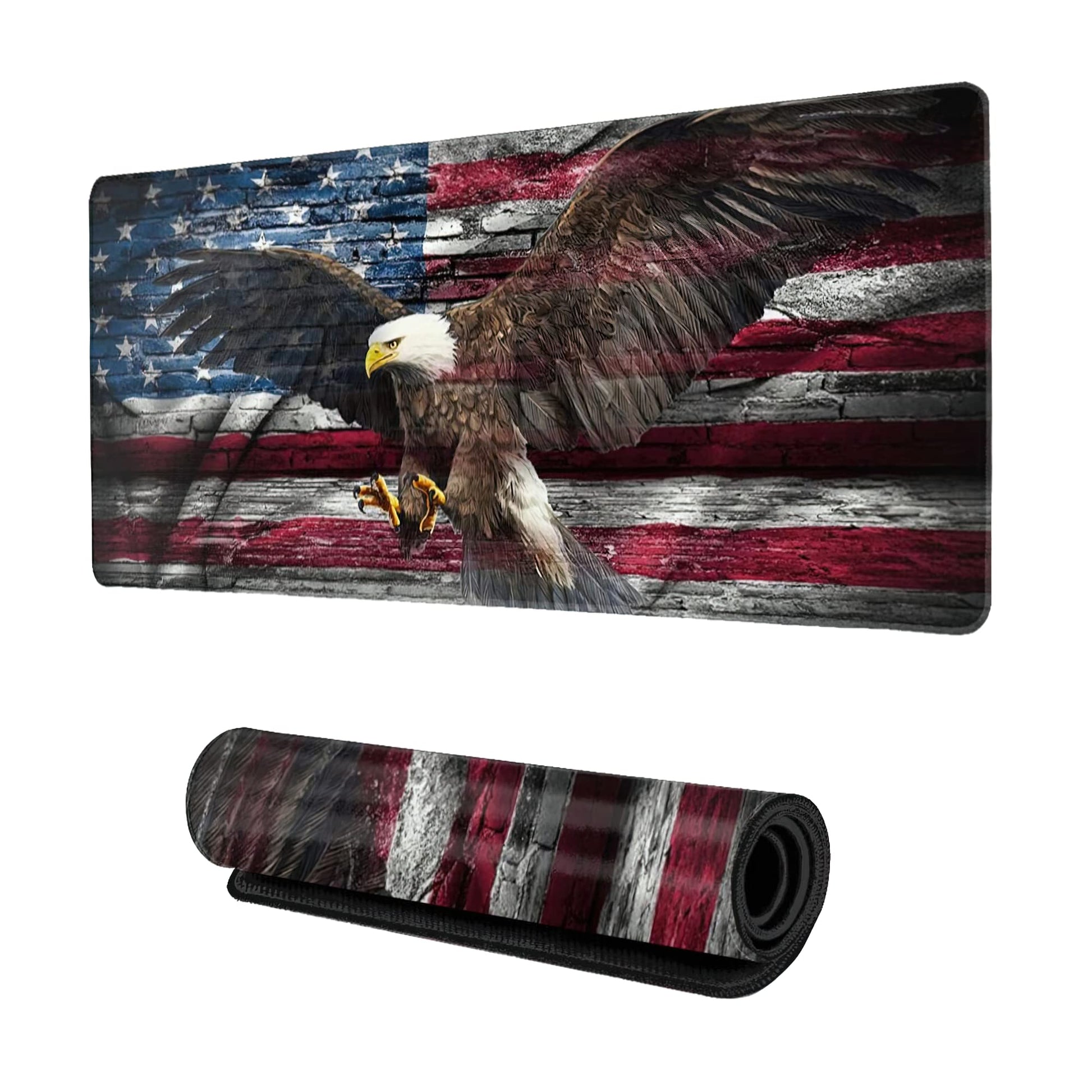 Patriotic Desk Mat,American Flag Gaming Mouse Pad,XXL Extended Mouse Pad Mat for