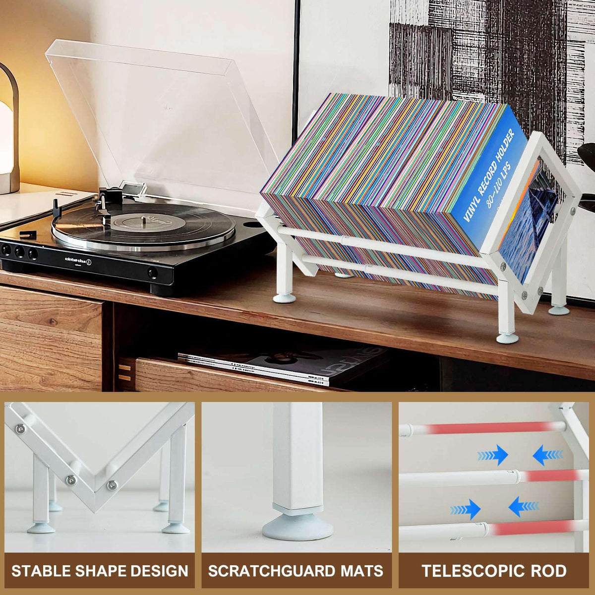 Adjustable Desk Shelf for Top of Desk Tabletop Bookshelf for Home Office