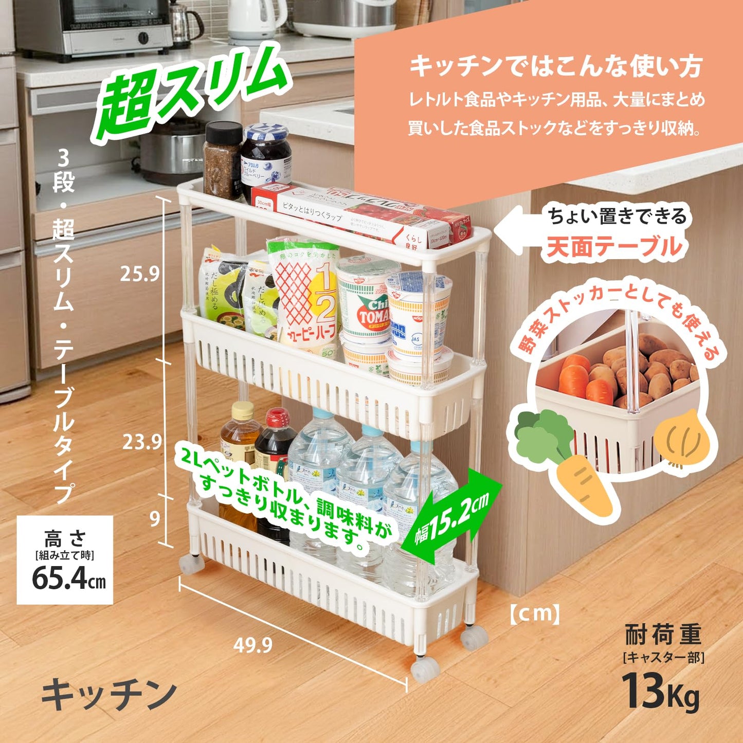 Sanko Plastic Gap Rolling Storage Table