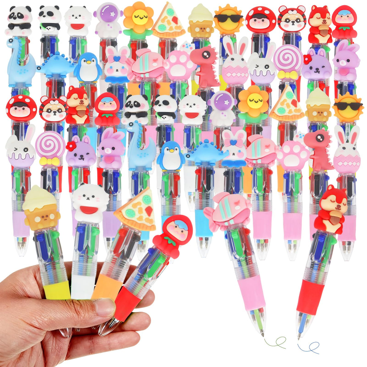 Zhirlyn Cute Pens Mini Multicolor Pen in One 4-in-1 Kawaii Funs Pen Bulk Cool Ballpoint Pen for