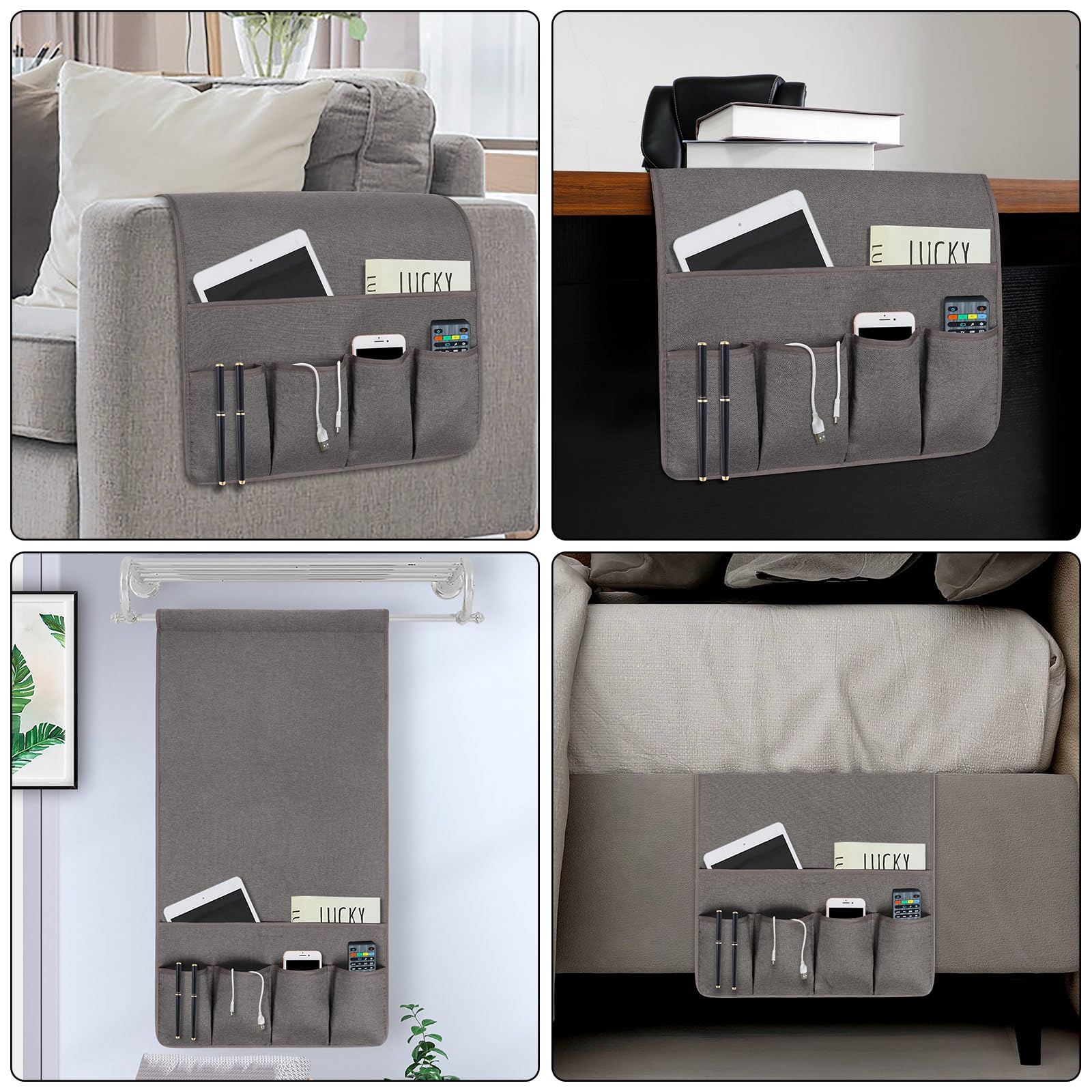 Remote Control Holders for Armchairs, Couch Caddy, Featuring Non-Slip Bases