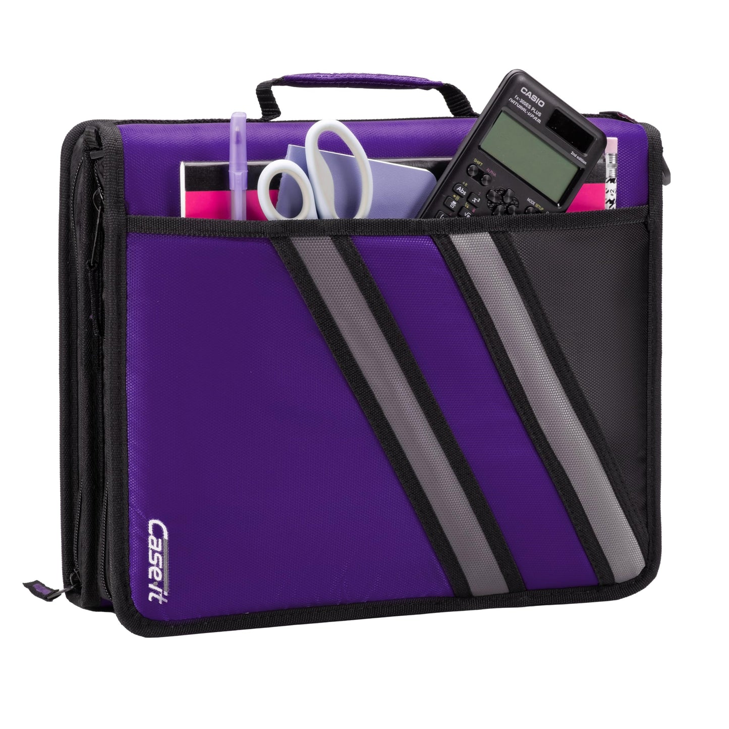 Case-it The Z Shape Zipper - Two s in One - Double Sided 1.5 Inch D-Ring - Multiple Pockets - 500