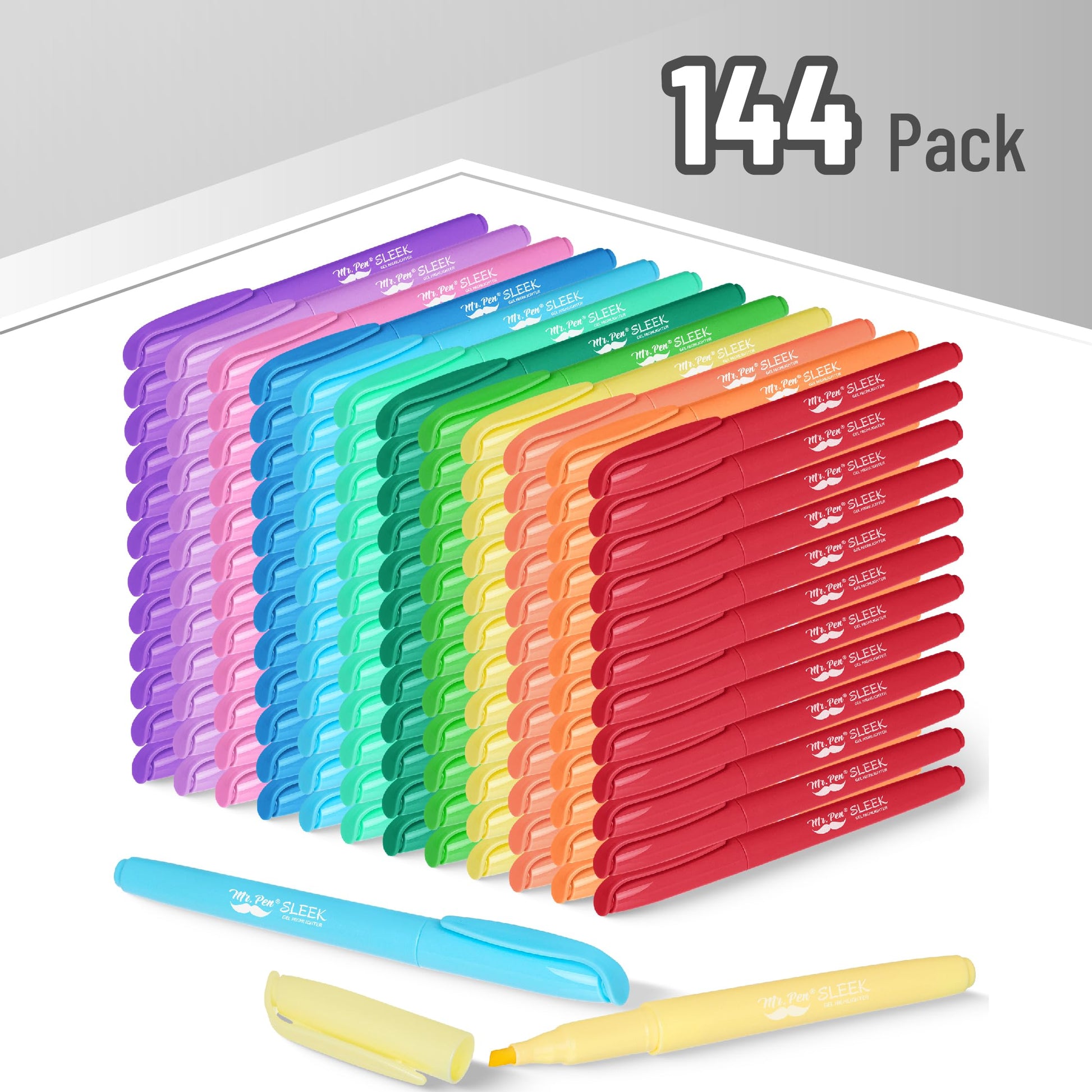 Mr. Pen- Bulk Highlighter Set, 144 Pack, Assorted Colors, Chisel Tip
