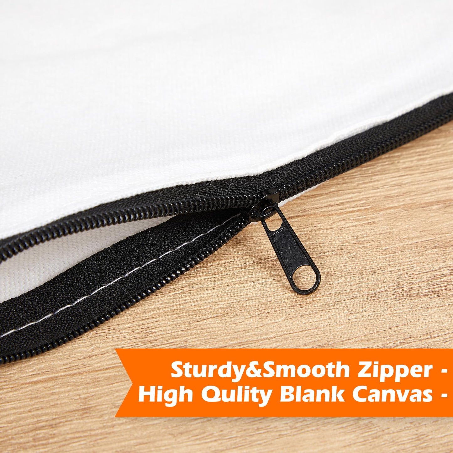 Frienda 50 Pcs Canvas Zipper Pouch Bulk Gift, White with Colorful Zipper