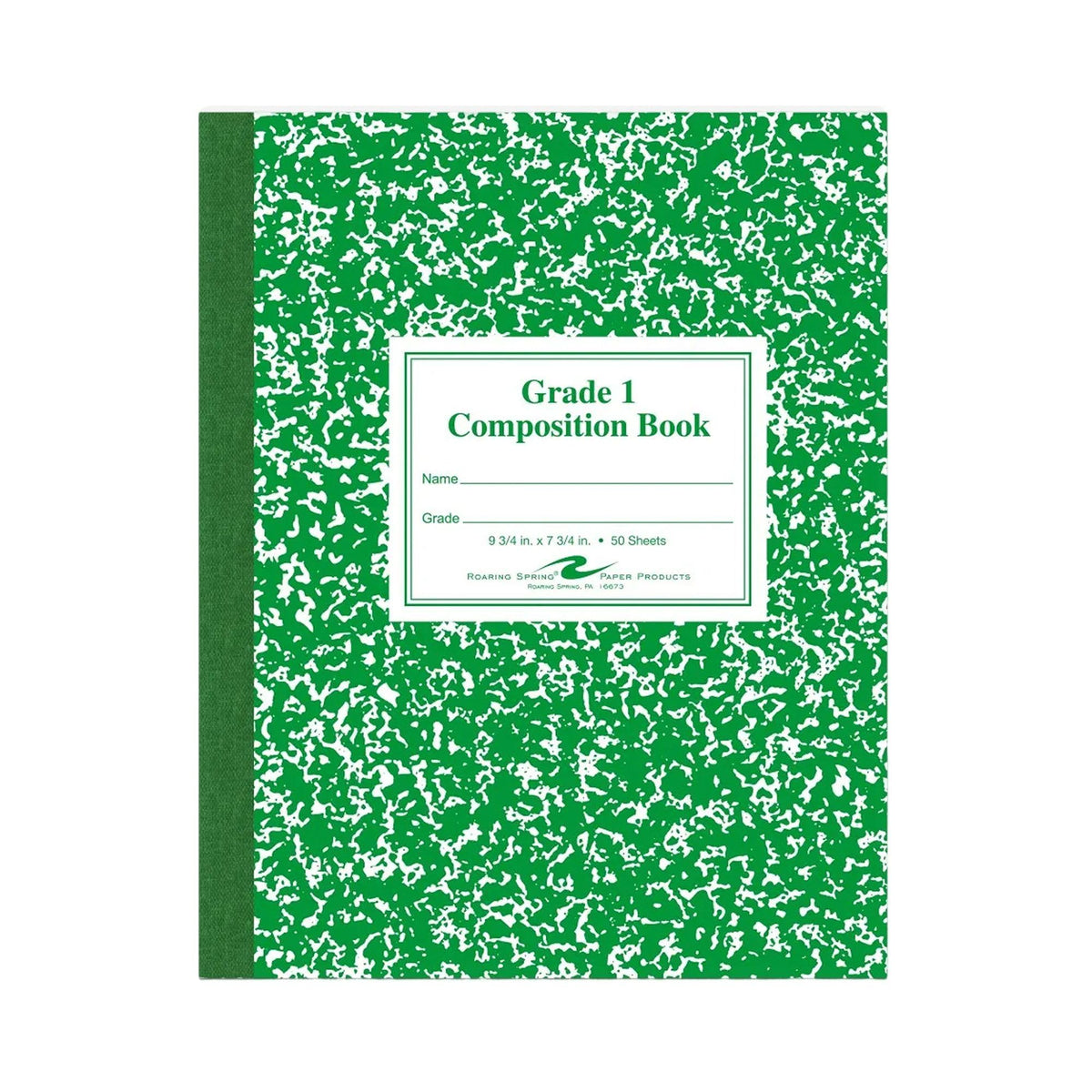 Roaring Spring Grade One Composition Book, 10 x 8 Inches, 50 Sheets (77920)