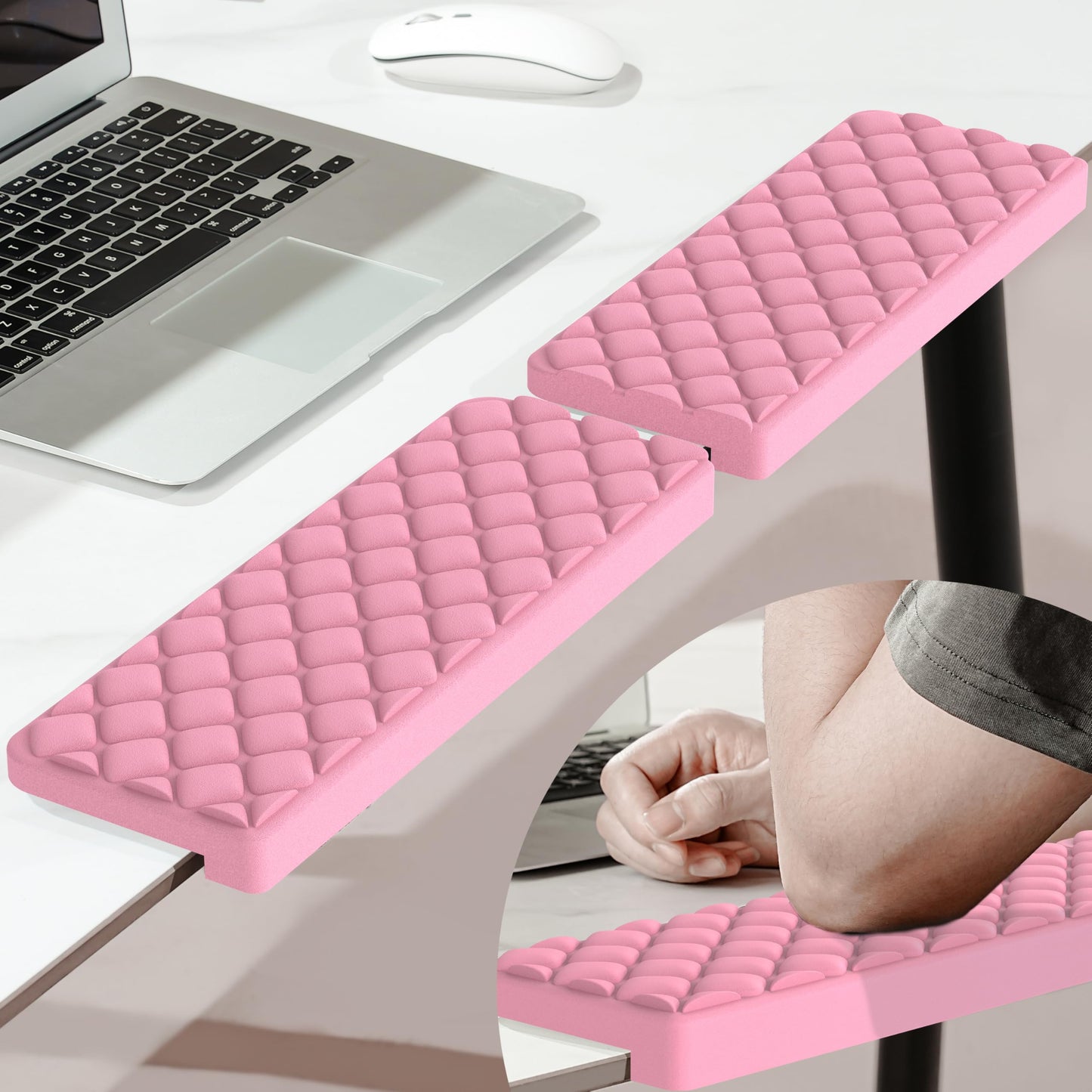 MEKASS L-Shaped Desk Elbow Pad for Desk, Memory Foam Elbow Support Padding with Non-Slip, Ergonomic