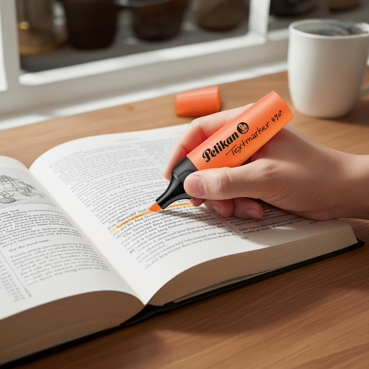 Pelikan Highlighters 490, Orange, Pack of 10 in Box