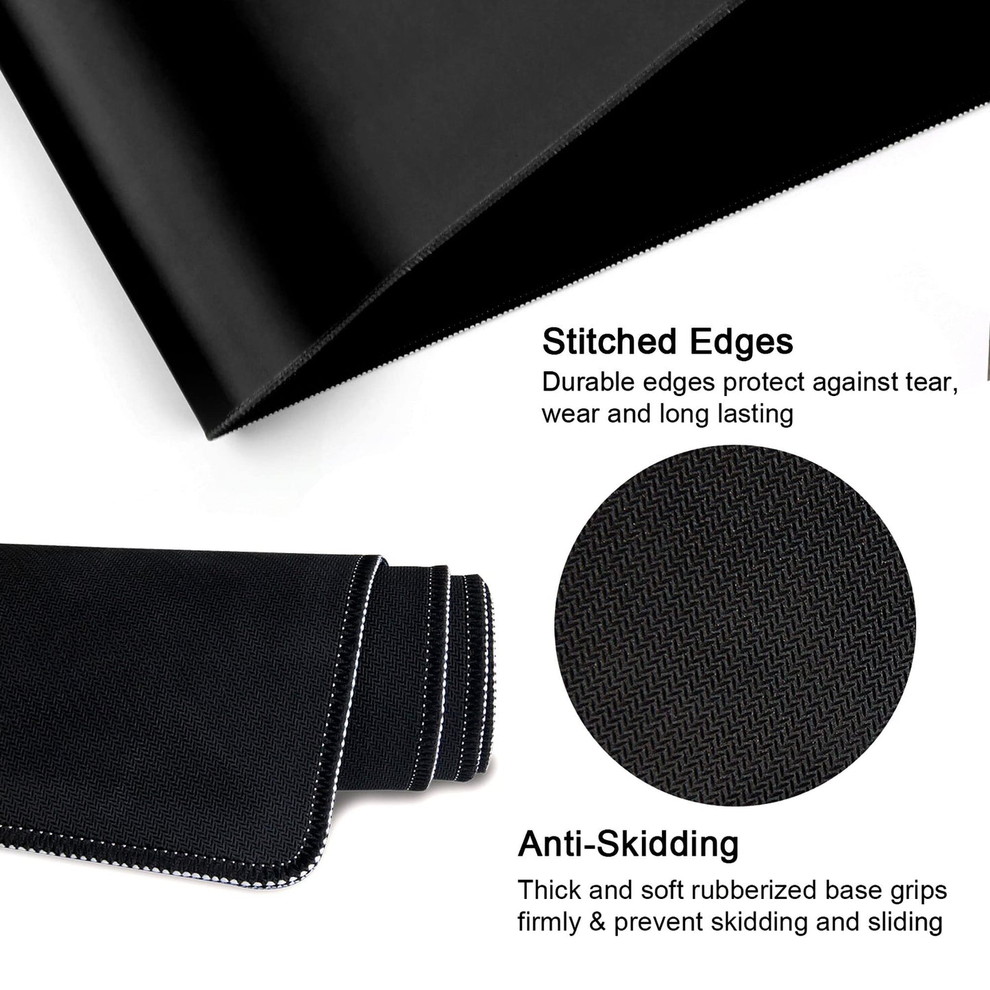 Meffort Inc Large Mouse Pad Thick Water Resistance Desk Mat with Non-Slip Rubber Pad for Home