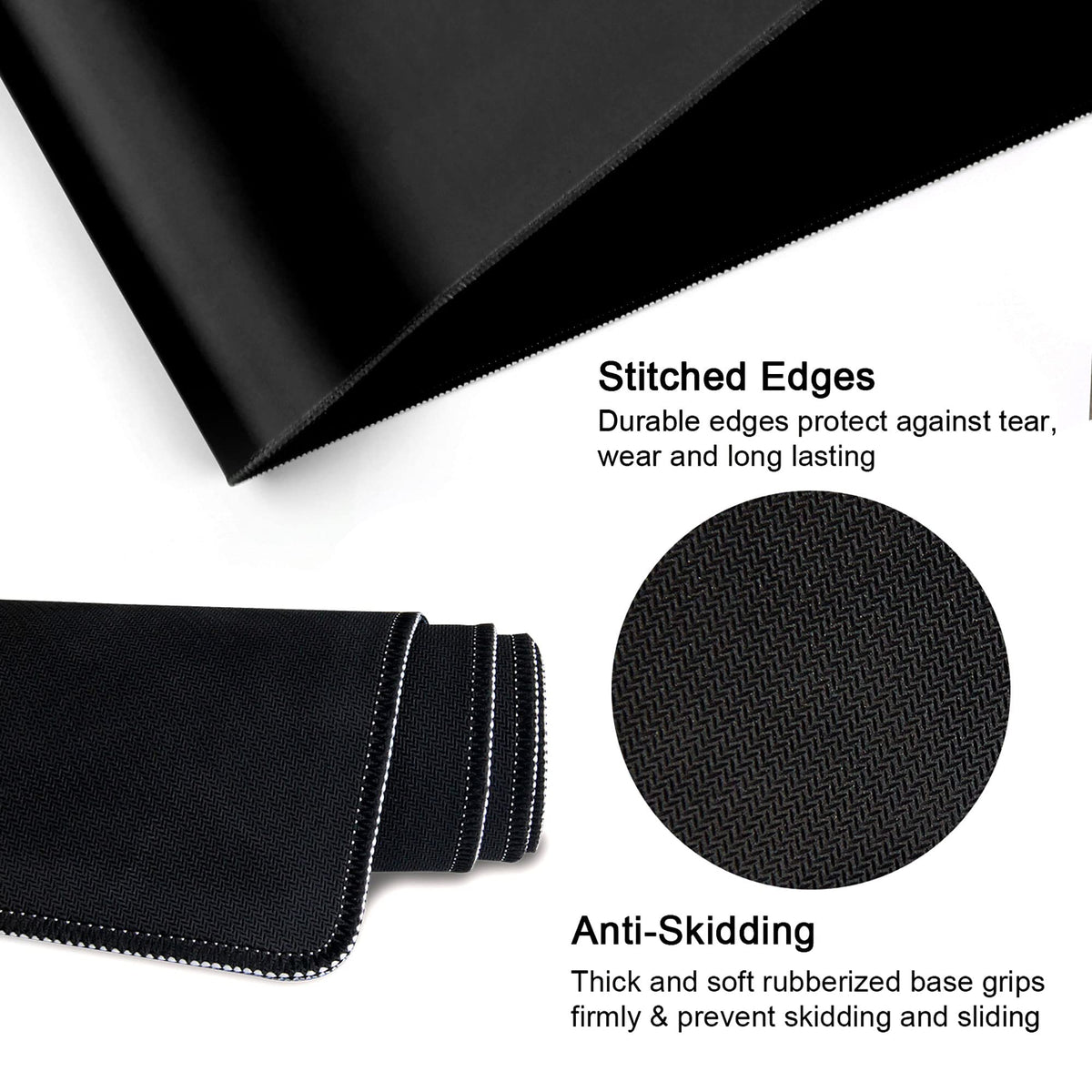 Meffort Inc Large Mouse Pad Thick Water Resistance Desk Mat with Non-Slip Rubber Pad for Home