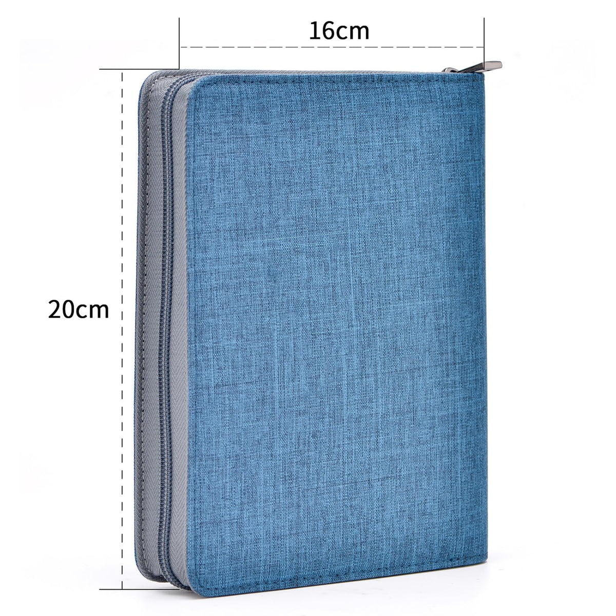Asvine 12 Fountain Pen Case Blue Organizer Bag - Premium Waterproof Canvas Pen Display Holder
