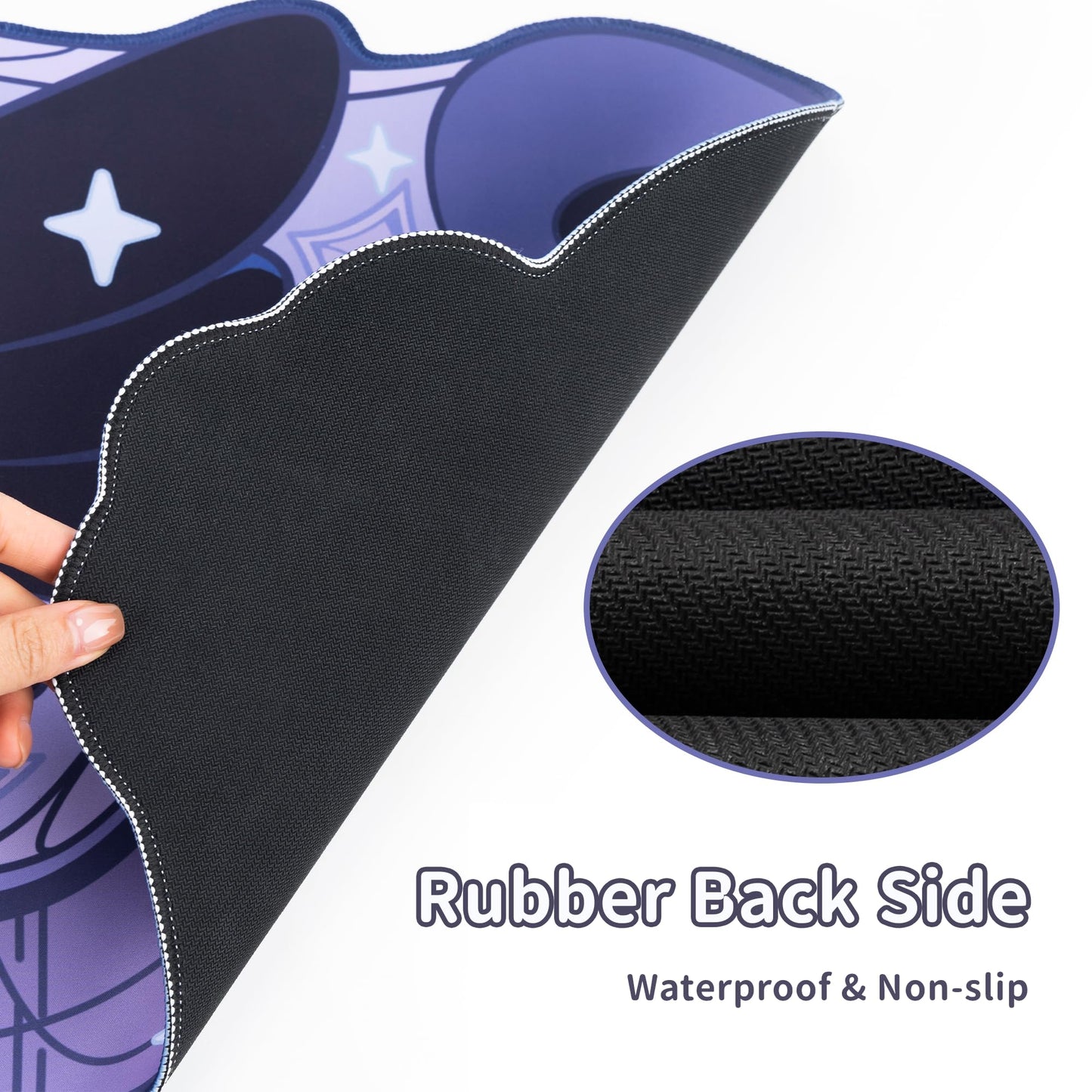 GeekShare Large Gaming Mouse Pad Wrist Support Set Non-Slip Rubber Back Desk Mat and Memory Foam