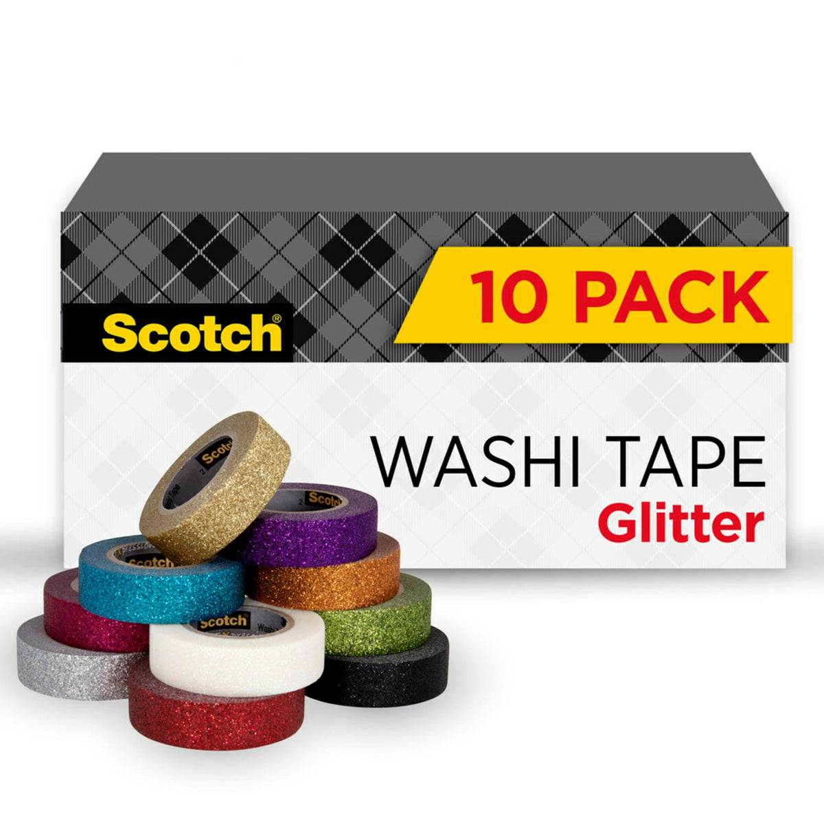 Scotch Glitter Washi Tape, 10 Rolls