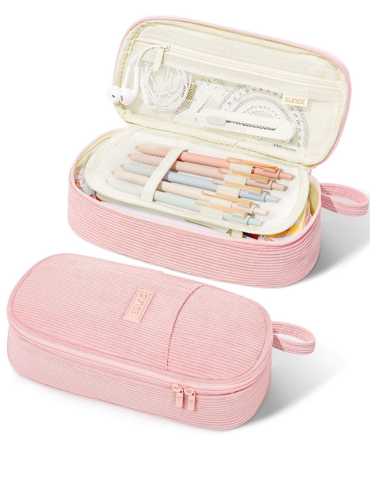 SUNEE Cute Pencil Case, Large Pencil Pouch, Aesthetic Big Pencil Bag with Zipper, Kawaii Stationery