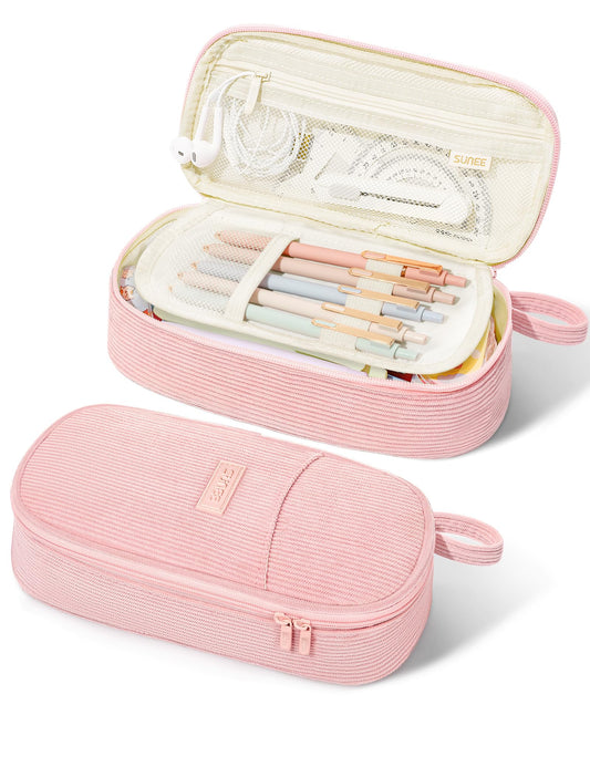 SUNEE Cute Pencil Case, Large Pencil Pouch, Aesthetic Big Pencil Bag with Zipper, Kawaii Stationery
