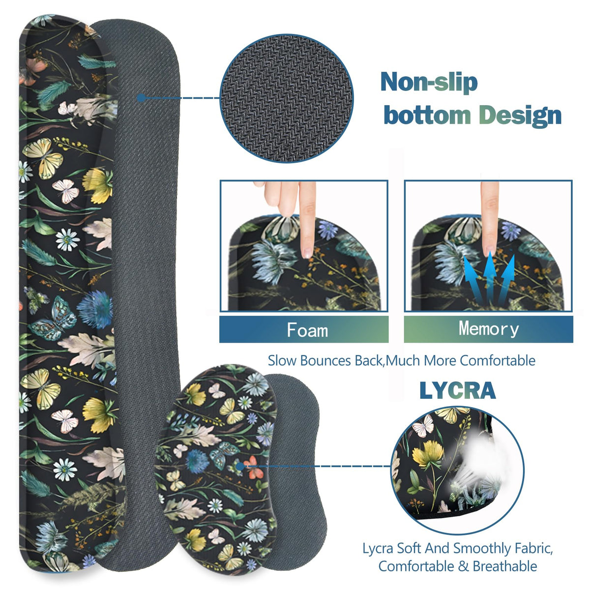 ARTSO Keyboard Mouse Pad Set, Extended Mouse Pad with Keyboard Wrist Rest Support, Memory Foam