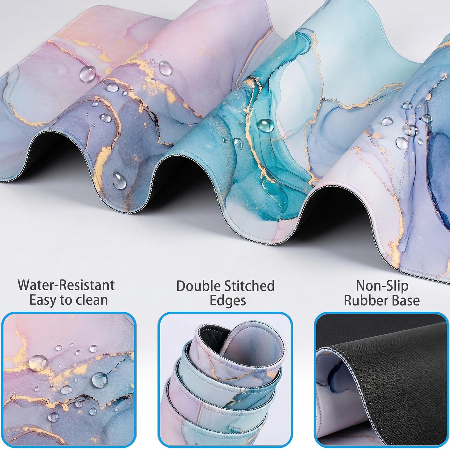 Large Mouse Pad with Wrist Rest, 4-in-1 Wrist Rest for Keyboard and Mouse