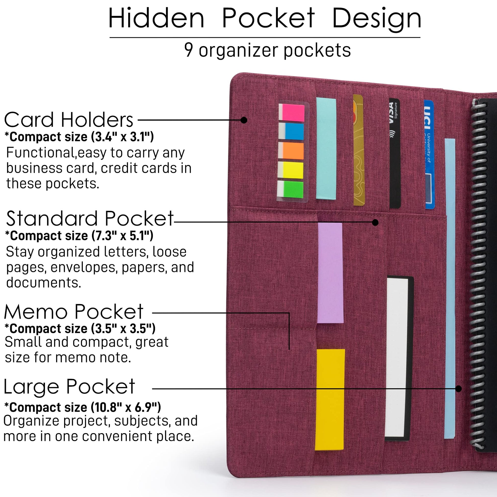 Kaitiaki Folio Cover Compatible with Rocketbook Fusion, Panda, Everlast, Waterproof Fabric, Multi