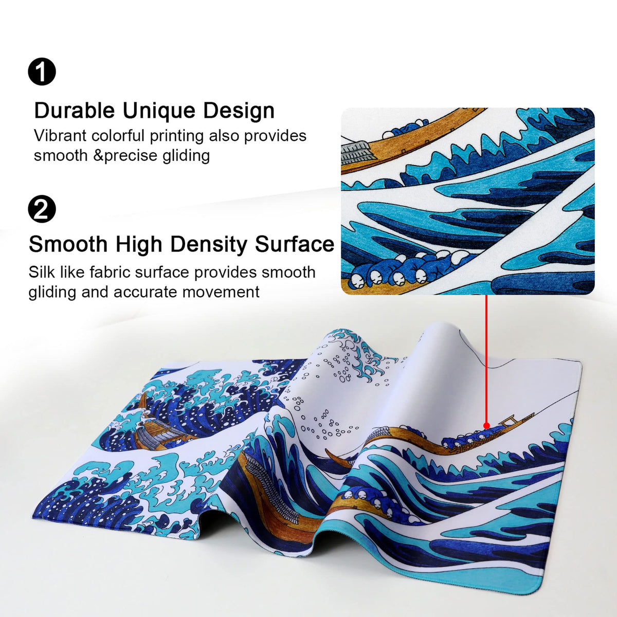 Meffort Inc XXL Mouse Pad Thick Water Resistance Desk Mat with Non-Slip Rubber Pad for Home Office