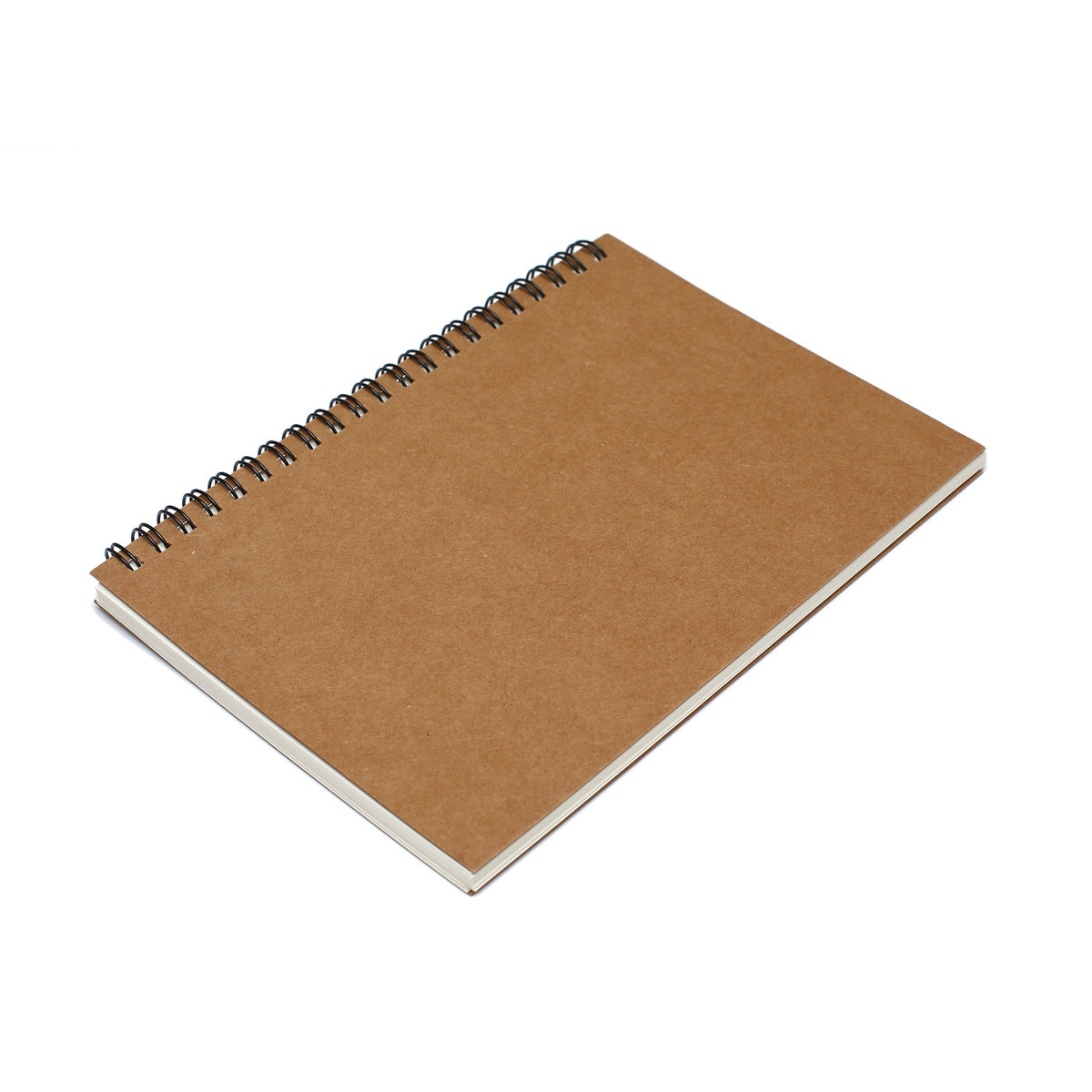 TWONE 3 Packs Soft Cover Notebook with Lined Paper Brown Spiral Notebooks with 100 Ruled Pages 50