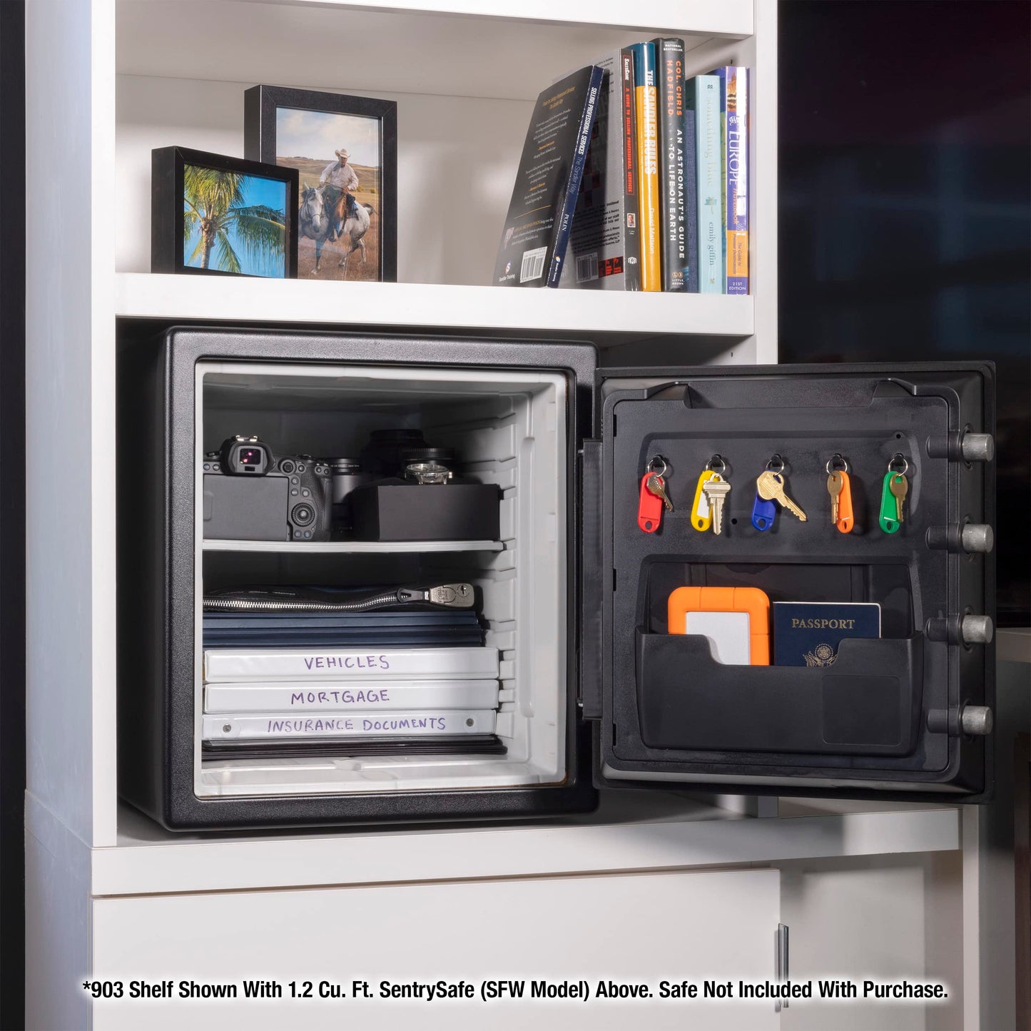 SentrySafe Shelf Insert for SFW082 and SFW123 Fireproof and Waterproof Safes, White Adjustable Safe