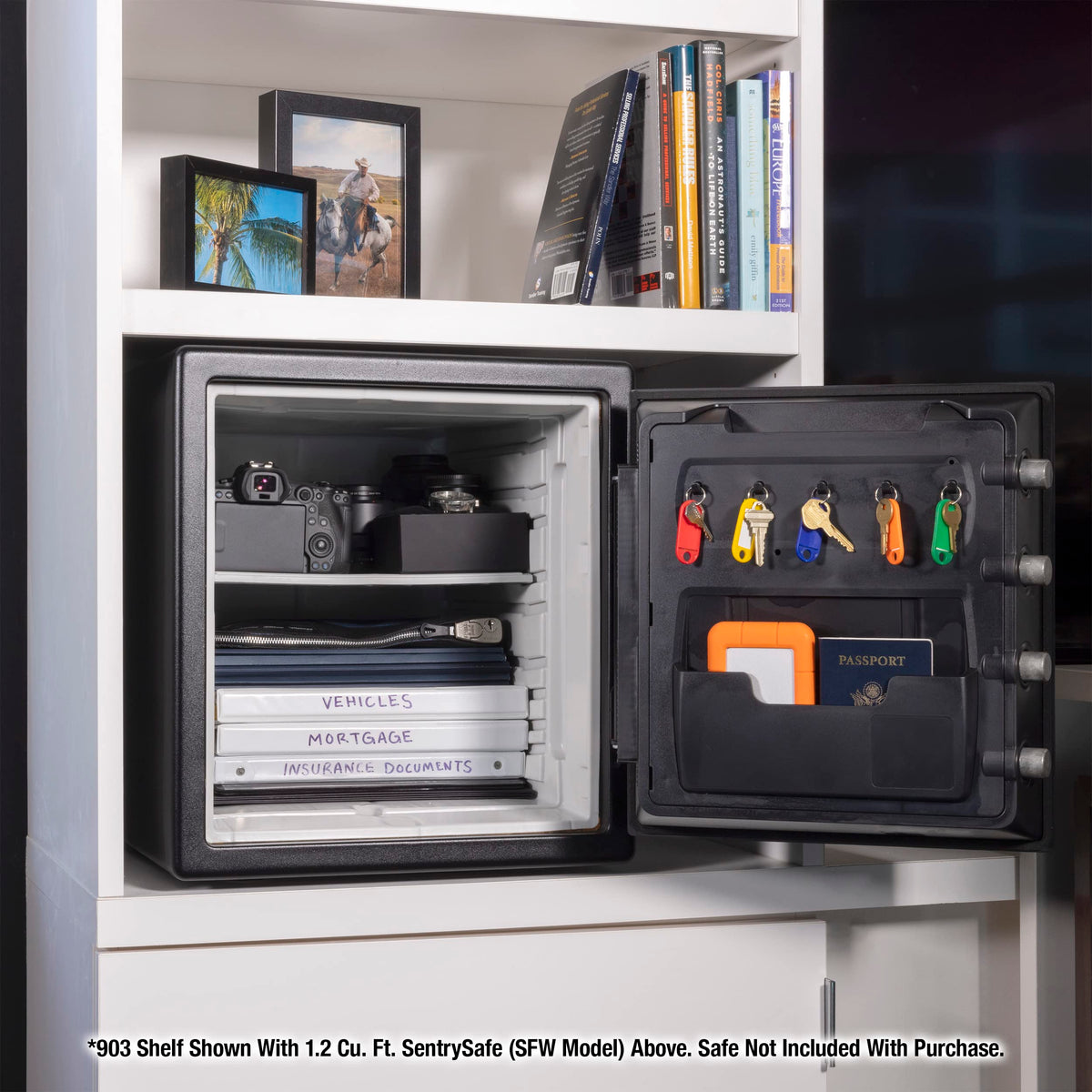 SentrySafe Shelf Insert for SFW082 and SFW123 Fireproof and Waterproof Safes, White Adjustable Safe