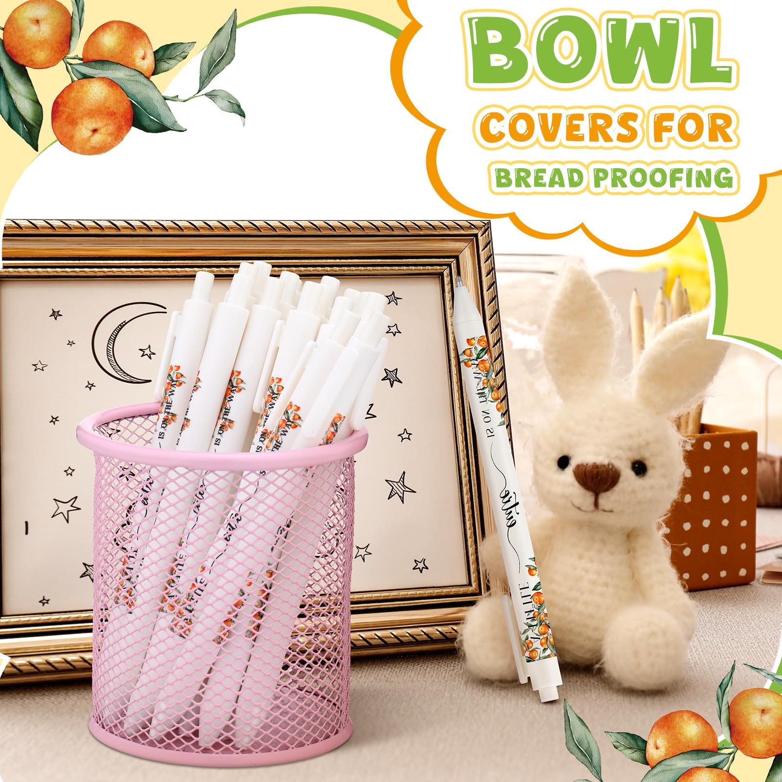 Kisston 60 Pcs Orange Baby Shower Pens, Gifts Party Favors Bulk