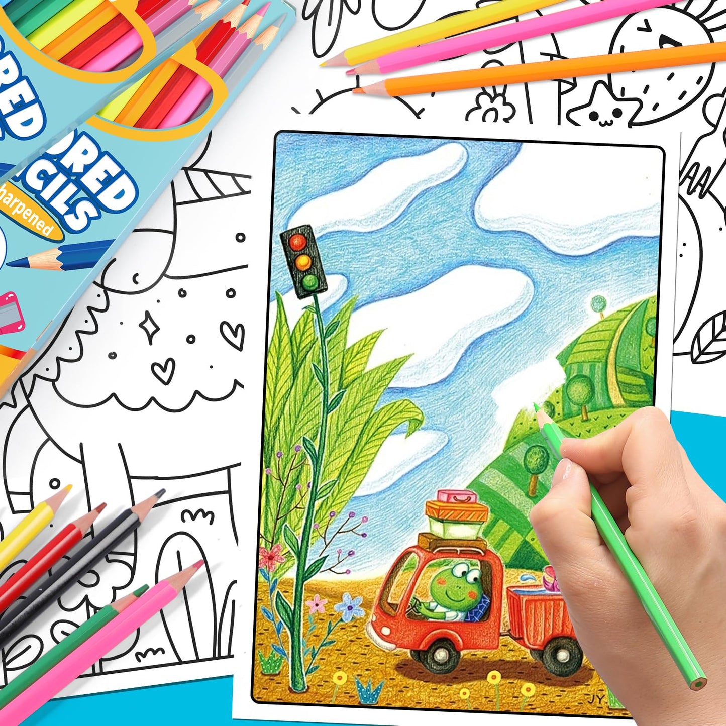 144 Count Colored Pencils for Kids, 12 Packs Colored Pencils Bulk 12 Colors