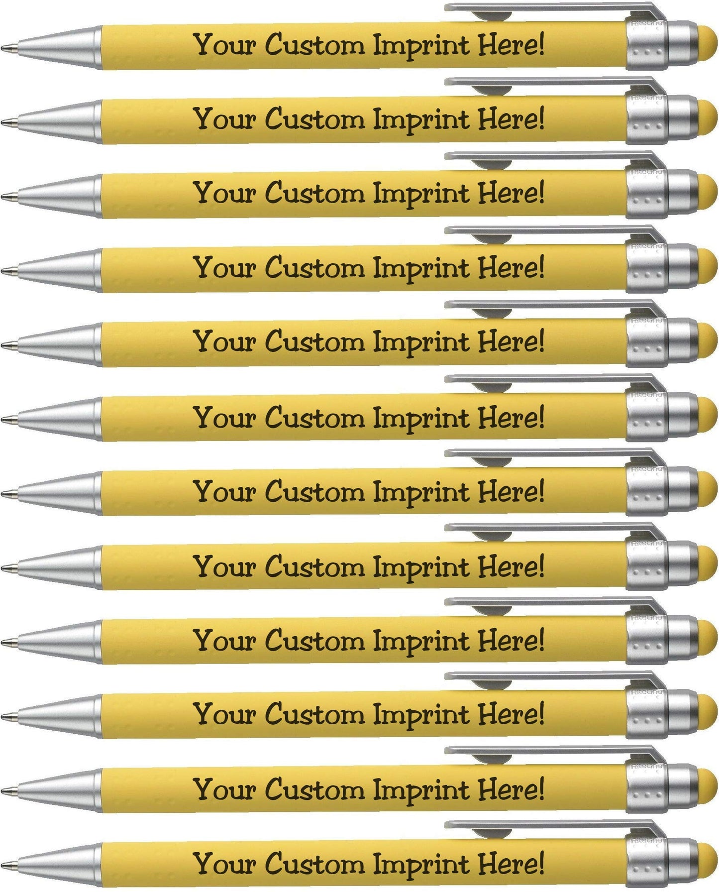 ExpressDesigns™ - Pastel Personalized Pens with Stylus - Soft Touch Design - Custom Printed Name