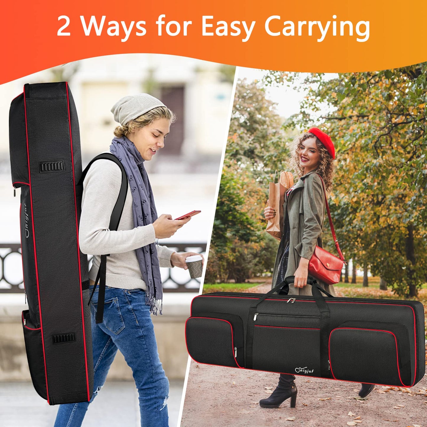 SNIGJAT 76 Key Keyboard Case Soft with Adjustable Padded Shoulder Straps